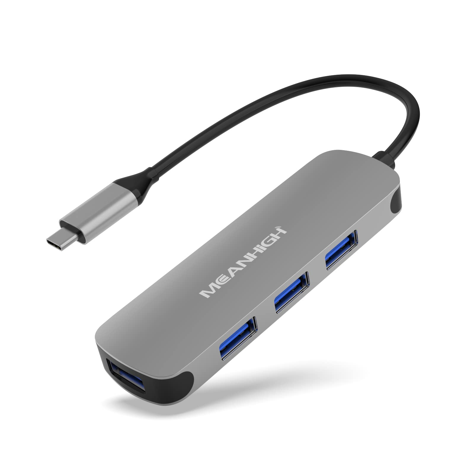 USB C Hub 4-Port Adapter for MacBook Pro & Laptops - Office & Travel Use