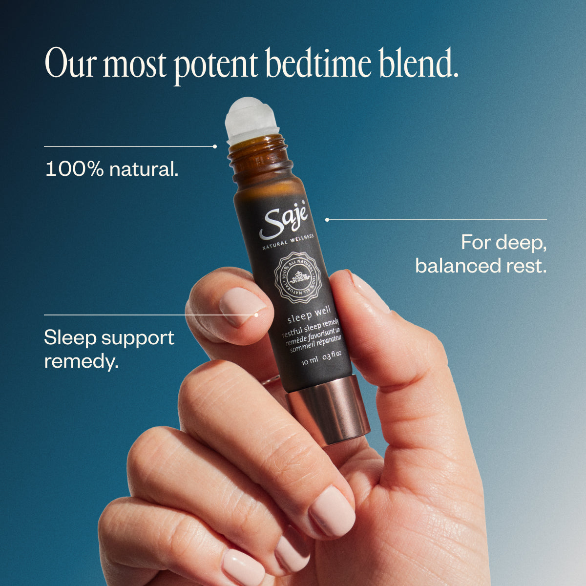 Natural Sleep Aid Roll On - Essential Oil Blend for Restful Sleep & Relaxation | Perfect for Nighttime Routine & Stress Relief