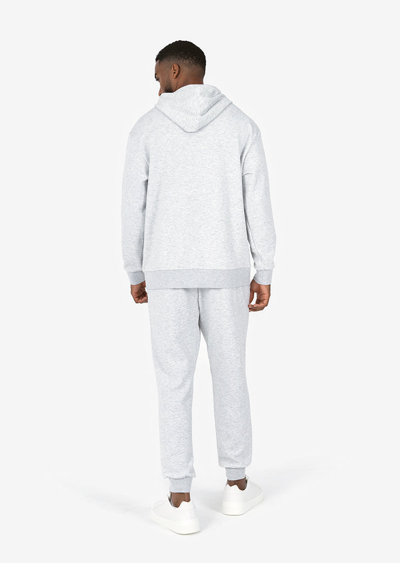 Premium Men's Sweat Hoodie & Jogger Set - Medium Grey Melange - Comfortable Lounge Wear for Home, Gym & Casual Outings