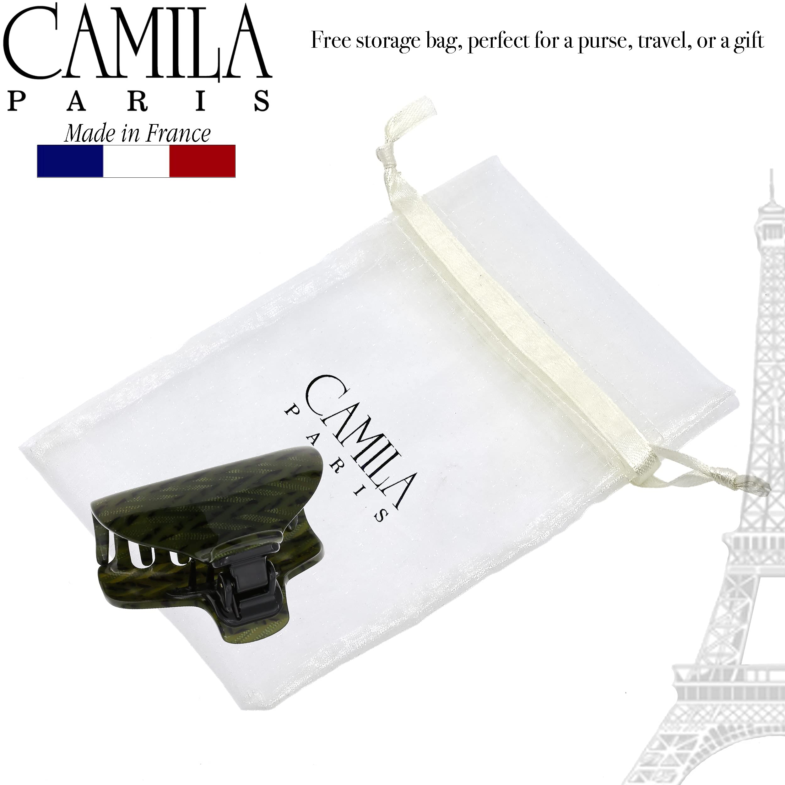 Camila Paris CP3260 French Hair Clip for Women - Strong Hold No Slip Grip Hair Claw Clips for Long Curly Wavy Hair | Fashion Hair Accessories for Women & Girls | Made in France | Perfect for Weddings, Parties & Everyday Styling