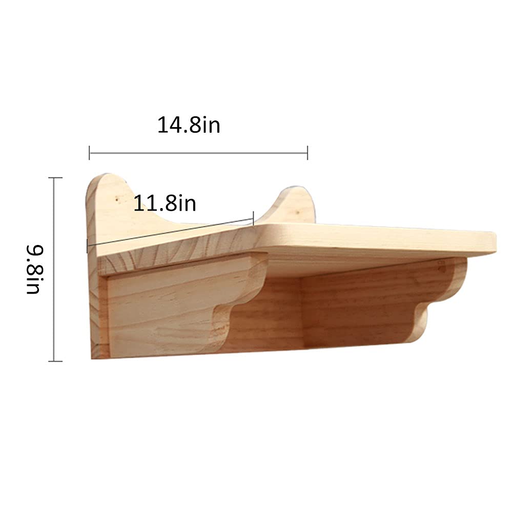 Premium Wooden Cat Climbing Shelf - Wall Mounted Cat Activity Center with Floating Steps & Perches | Modern Cat Furniture for Indoor Play, Kitty Bed & Climbing Tower | Perfect for Small Spaces & Cat Exercise