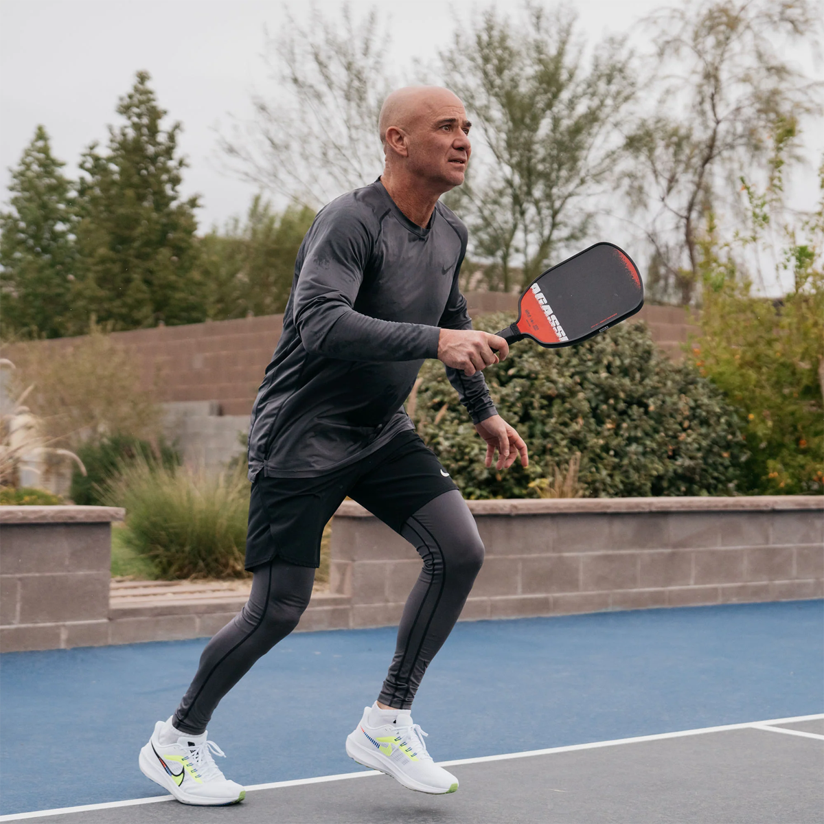 Andre Agassi Edge 16mm True Carbon Tennis Racket - Professional Grade Carbon Fiber Paddle for Competitive Play & Training