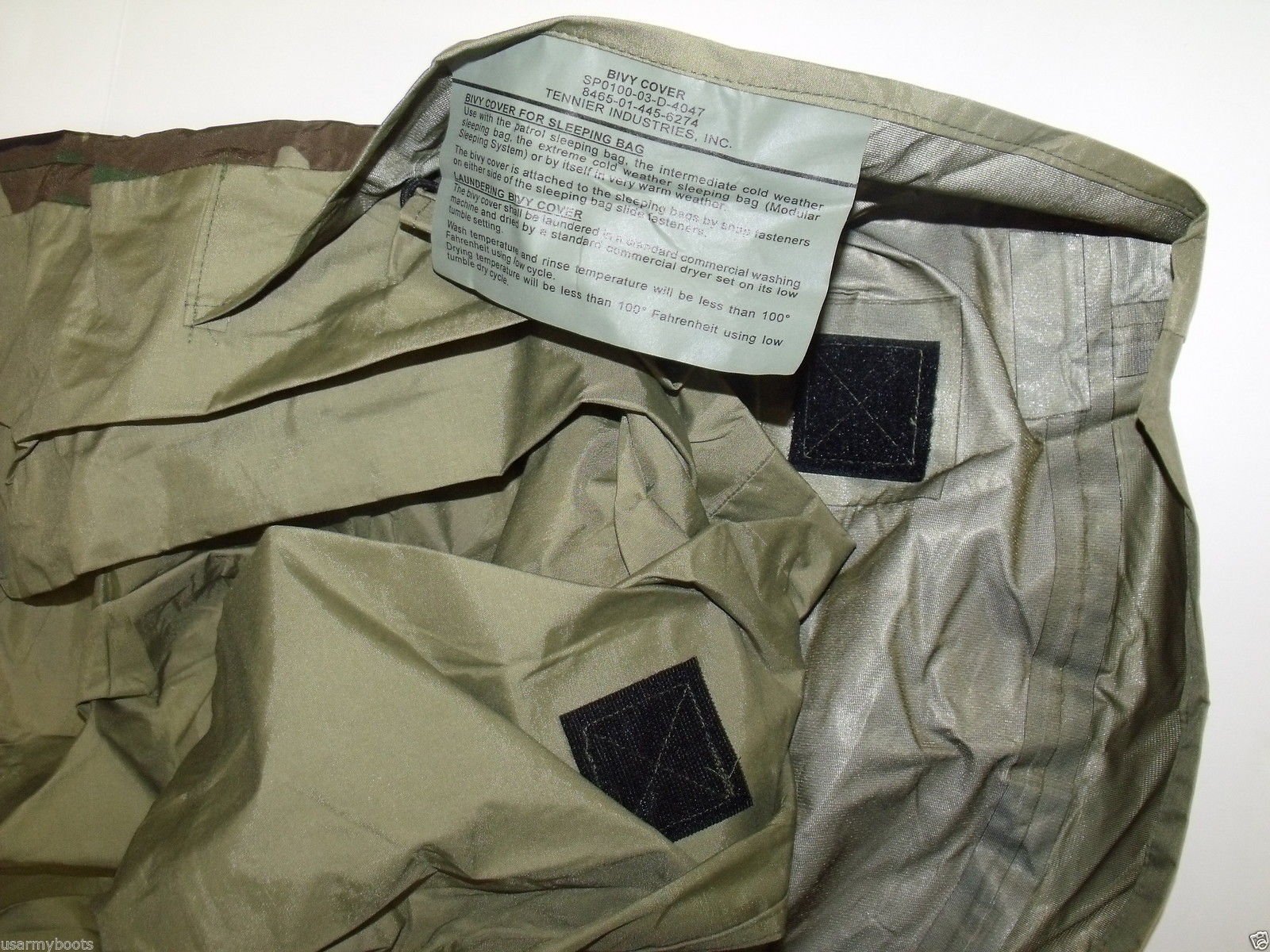 US Army Military Woodland Camouflage Gore-Tex Sleeping Bag Bivy Cover - Waterproof & Durable - NSN 8465-01-455-6274 - Perfect for Camping, Hiking & Outdoor Survival Gear