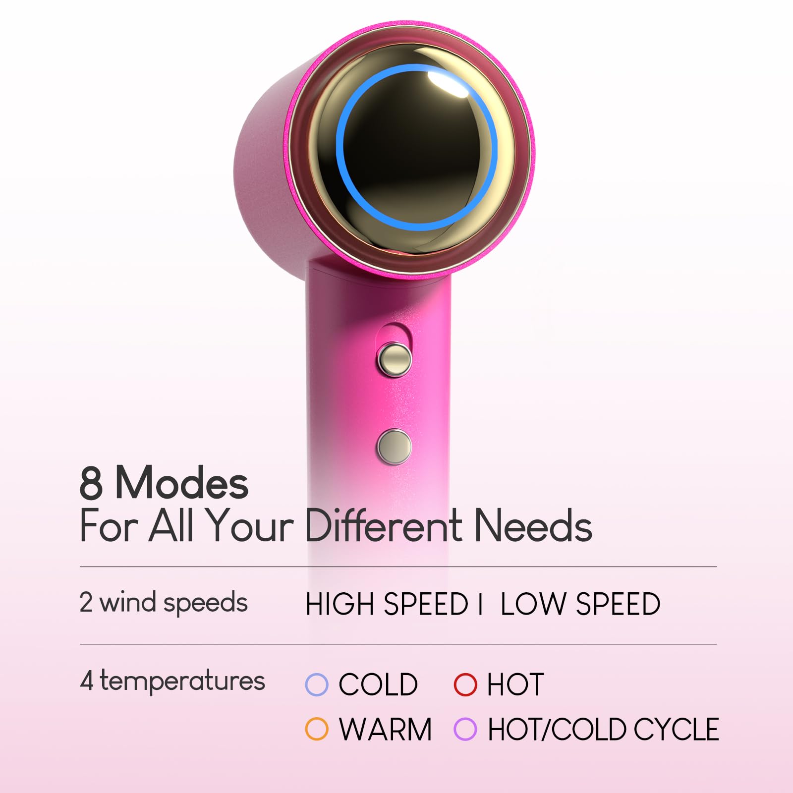 Tideway H11 Professional Hair Dryer - 110,000 RPM High Speed, Fast Drying with Plasma Technology for Healthy Scalp | Lightweight, Quiet, Smart Temperature Control, 4 Heat Settings | Travel-Friendly with Magnetic Nozzle & Diffuser | Perfect for Home, Salon & Travel Use