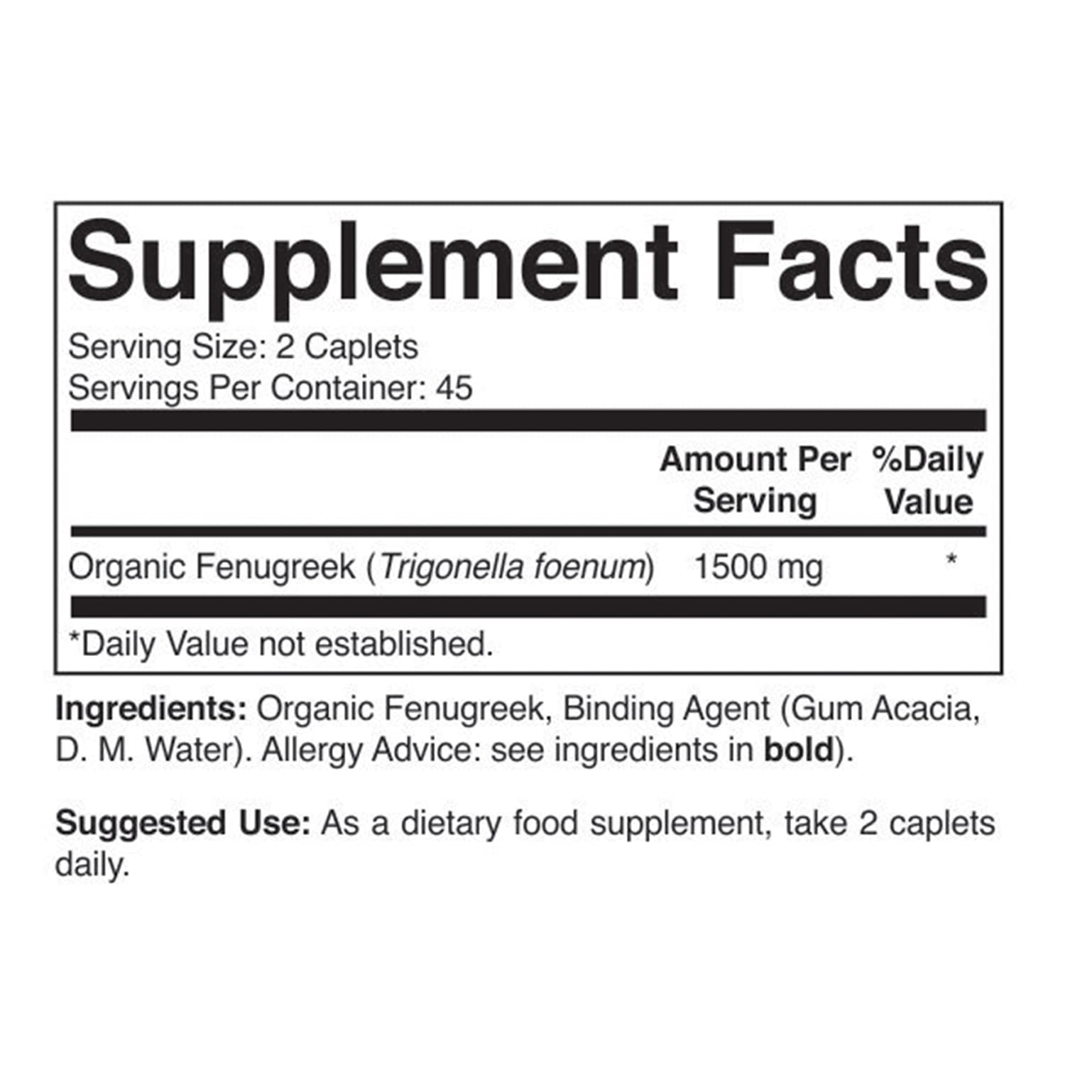 Brieofood Organic Fenugreek 1500mg Supplement - 90 Vegetarian Capsules | Gluten-Free, Non-GMO, 45 Servings | Supports Digestion & Lactation - Perfect for Postpartum & Vegan Diets
