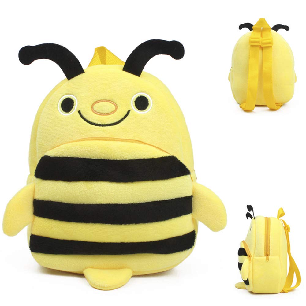 Cute Mini Bee Backpack for Toddlers - Yellow Cartoon Diaper Bag with Leash, School Bookbag for Boys & Girls | Perfect for Daycare, Travel & Outdoor Adventures