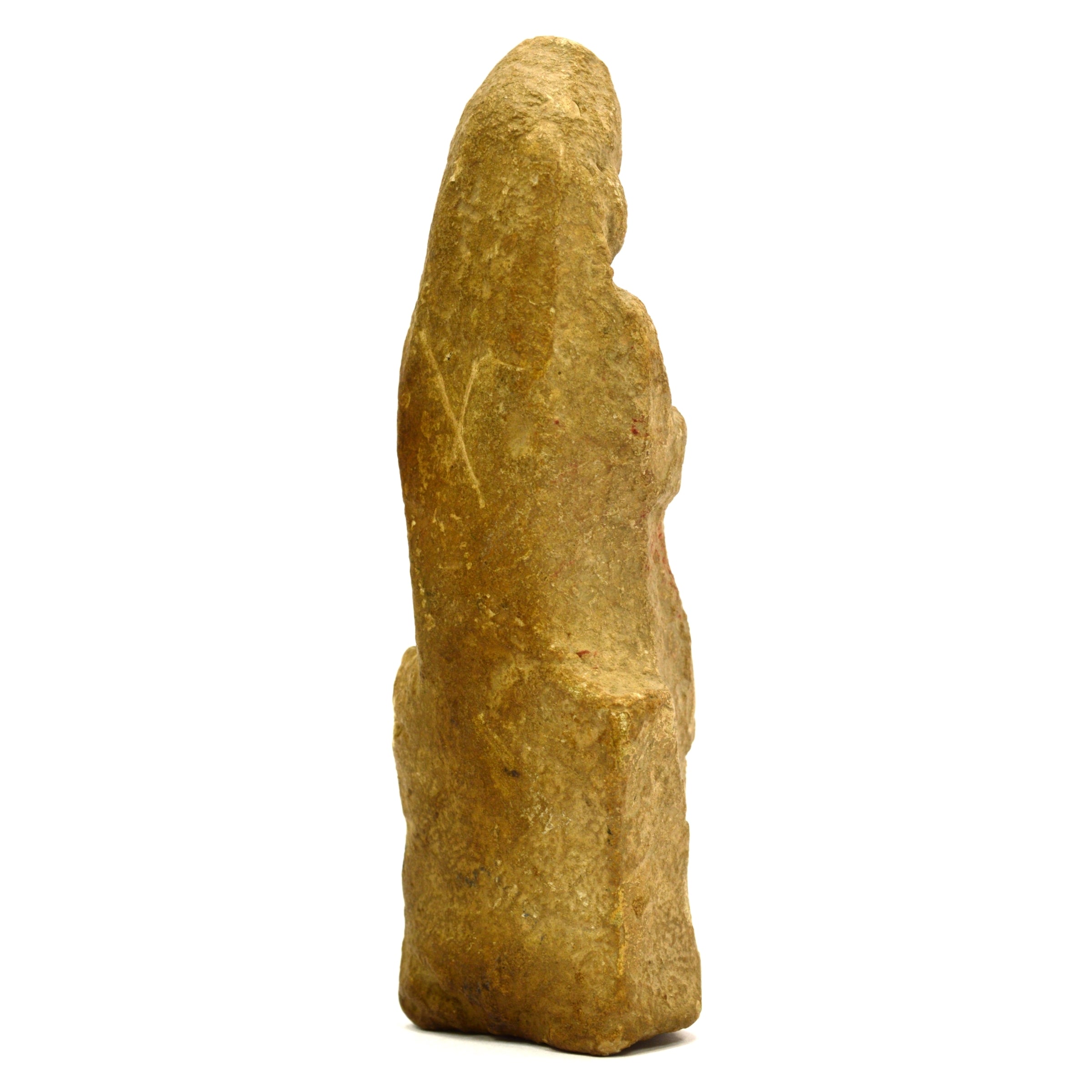 Ancient Carved Stone Effigy Fertility Statue - Pre-Columbian or Near East Artifact for Home Decor & Spiritual Altar