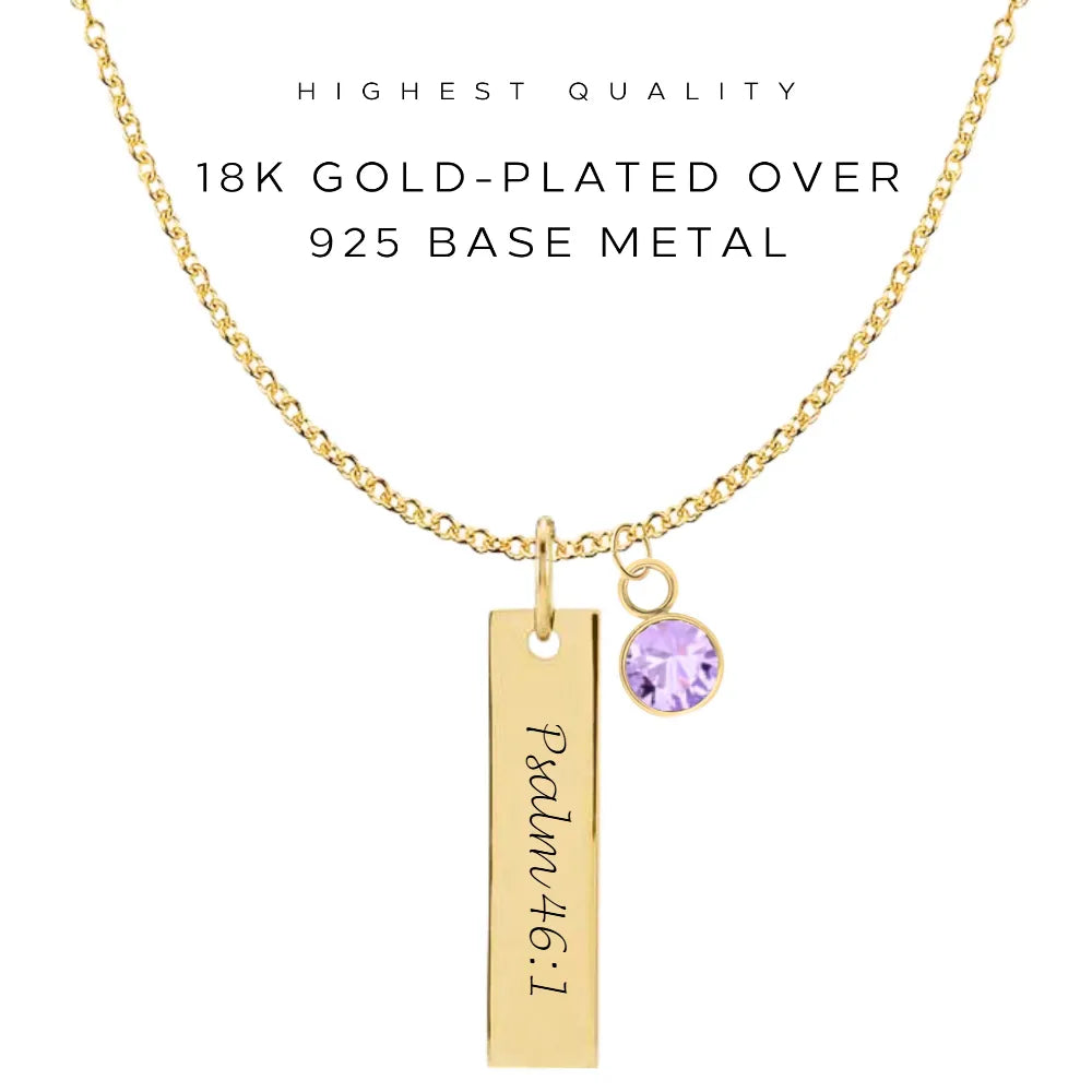 Personalized Engraved Vertical Bar Necklace - Custom Name Pendant Jewelry Gift for Women - Perfect for Anniversaries, Birthdays & Special Occasions