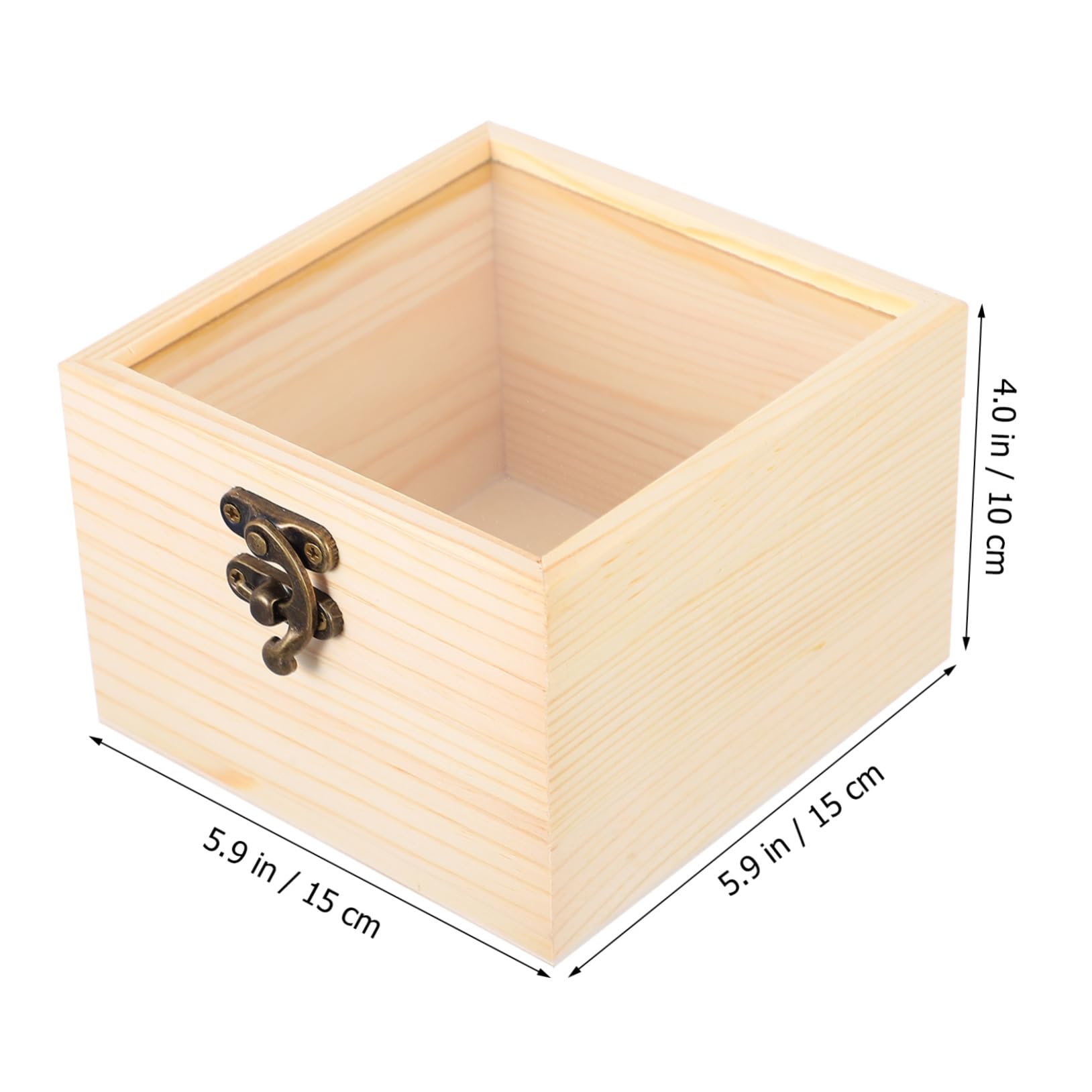 Elegant Wooden Keepsake Box 15x15x10cm - Jewelry Storage, Tea Organizer, Cosmetic Holder - Perfect for Wedding Gifts, Party Favors & Home Decor