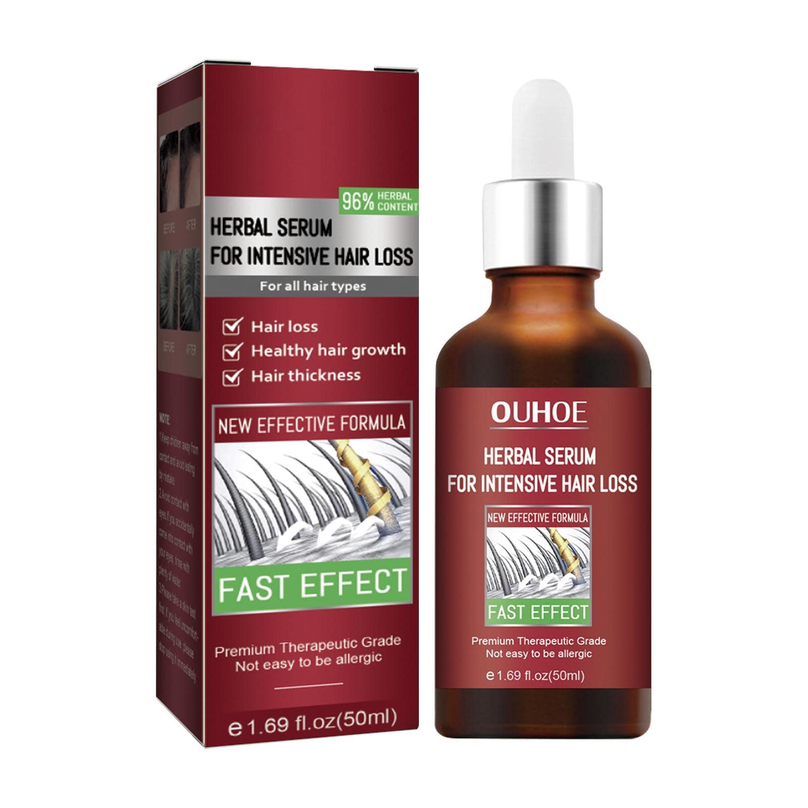 Cyhamse Hair Growth Oil - Herbal Hair Loss Treatment for Thinning Hair, 1.75 fl oz | Strengthens & Nourishes Hair Follicles & Scalp | Promotes Healthy Hair Growth for Men & Women | Daily Hair Care Essential