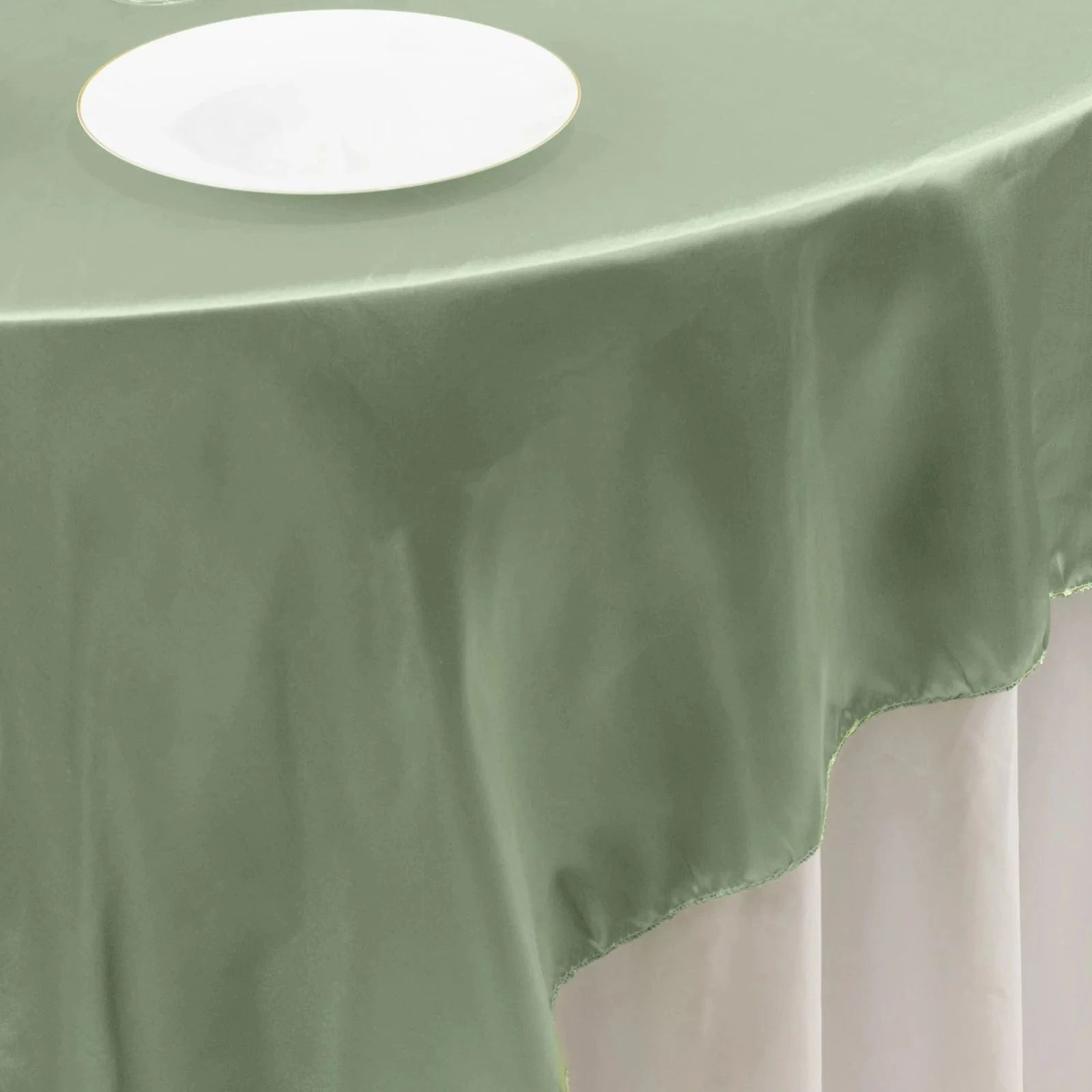90 x 90 Inch Satin Table Overlay - Premium Square Tablecloth for Weddings, Parties & Events - Elegant Dining Table Cover for Home Decor & Special Occasions