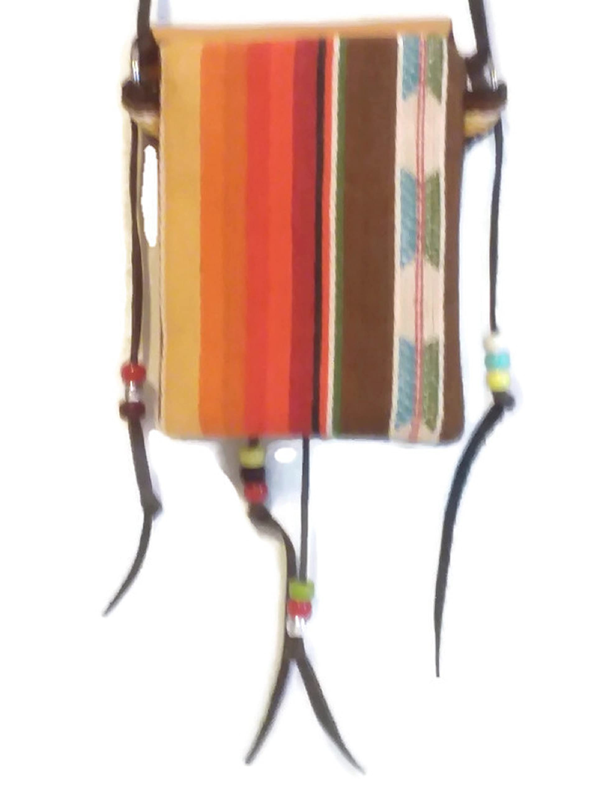 Authentic Native American Style Medicine Bag Necklace - Handmade Leather Pouch with Adjustable Cord for Spiritual Healing, Smudging & Crystal Storage | Perfect for Rituals, Meditation & Boho Fashion Accessories