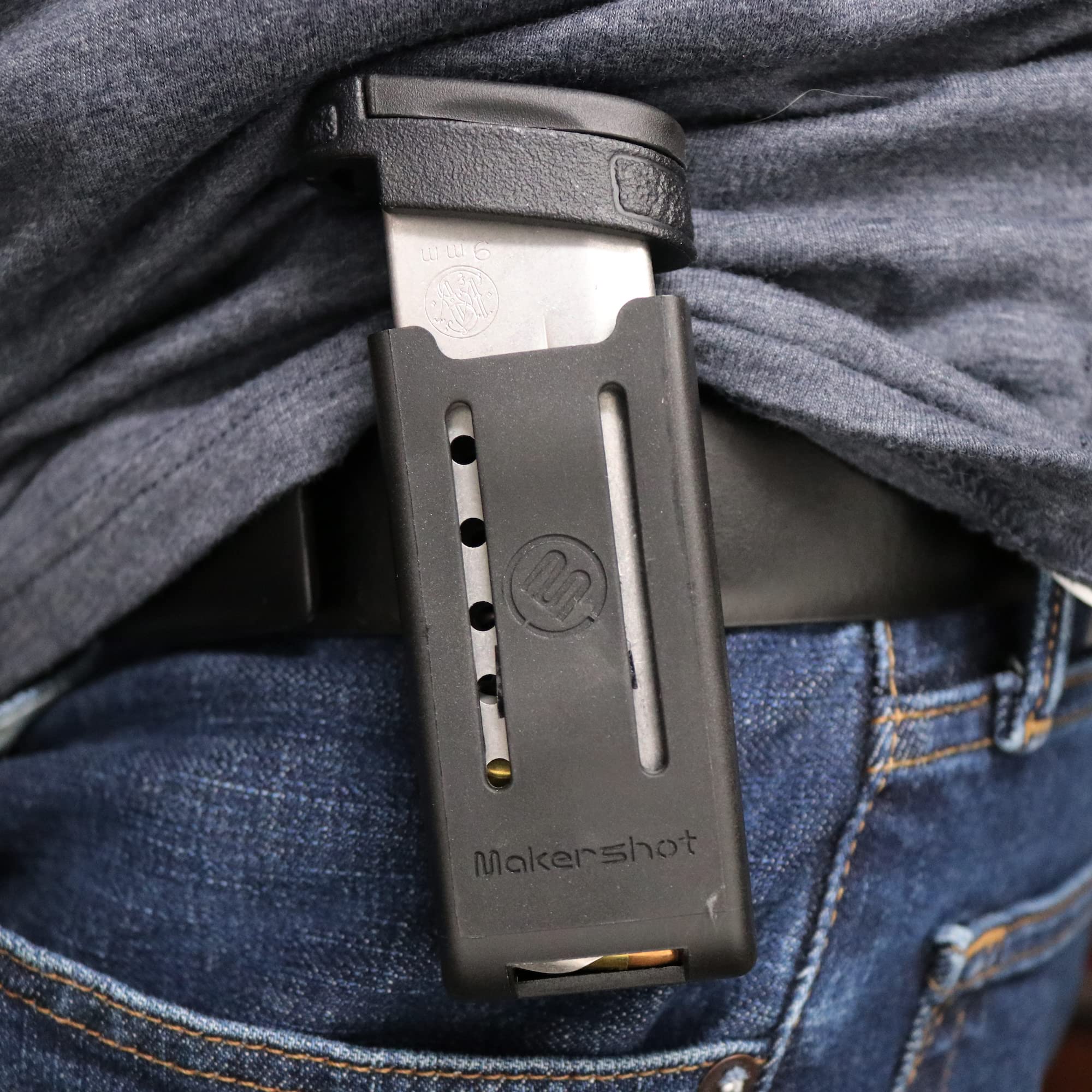 MakerShot Magazine Carrier - Tactical Gun Belt Magazine Holster for Handgun & Pistol | Durable Ammo Storage & Clip Holder | Perfect for Range Training, Hunting & Tactical Missions