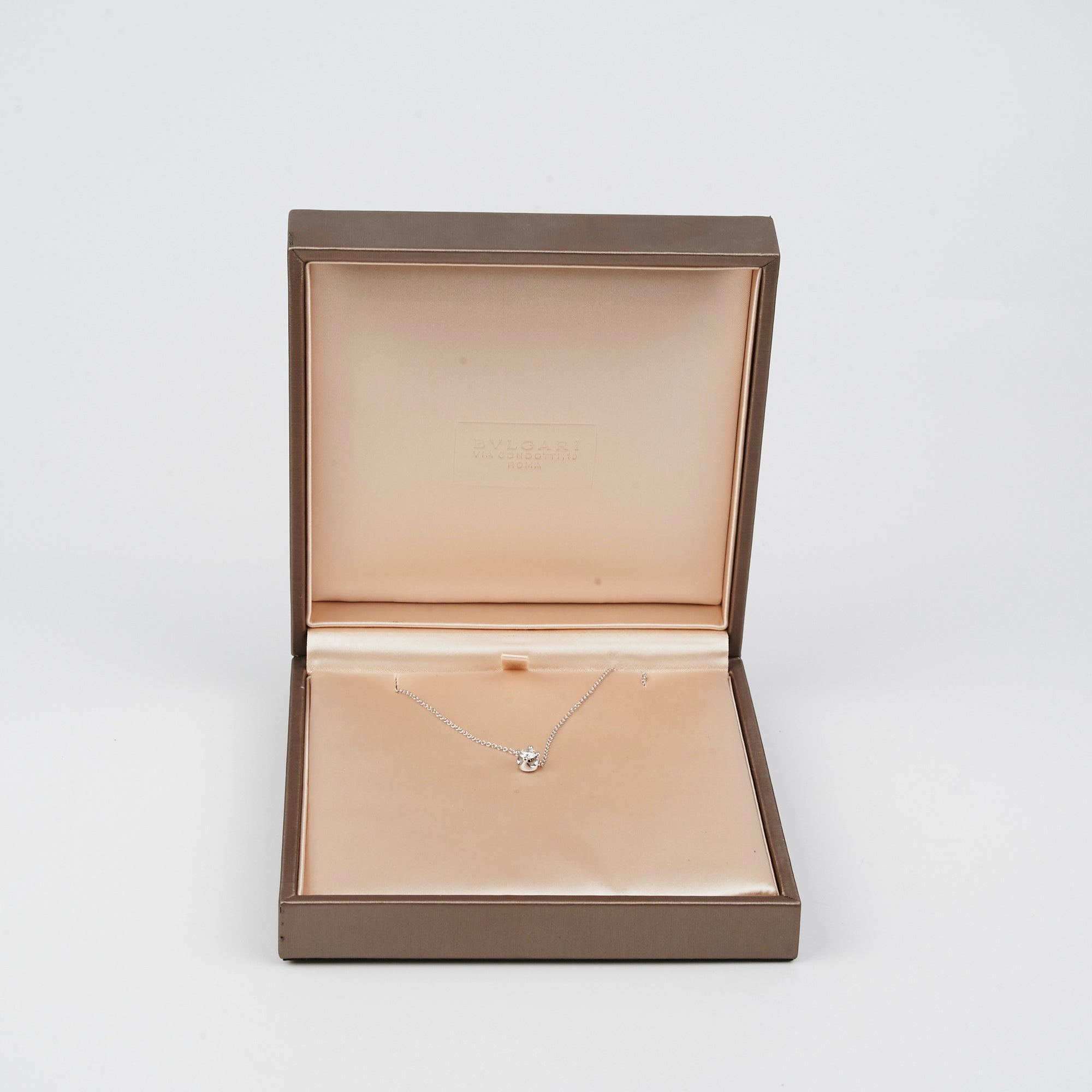 Bvlgari White Gold Corona Necklace for Women - Luxury Italian Jewelry Gift for Anniversary, Wedding & Special Occasions