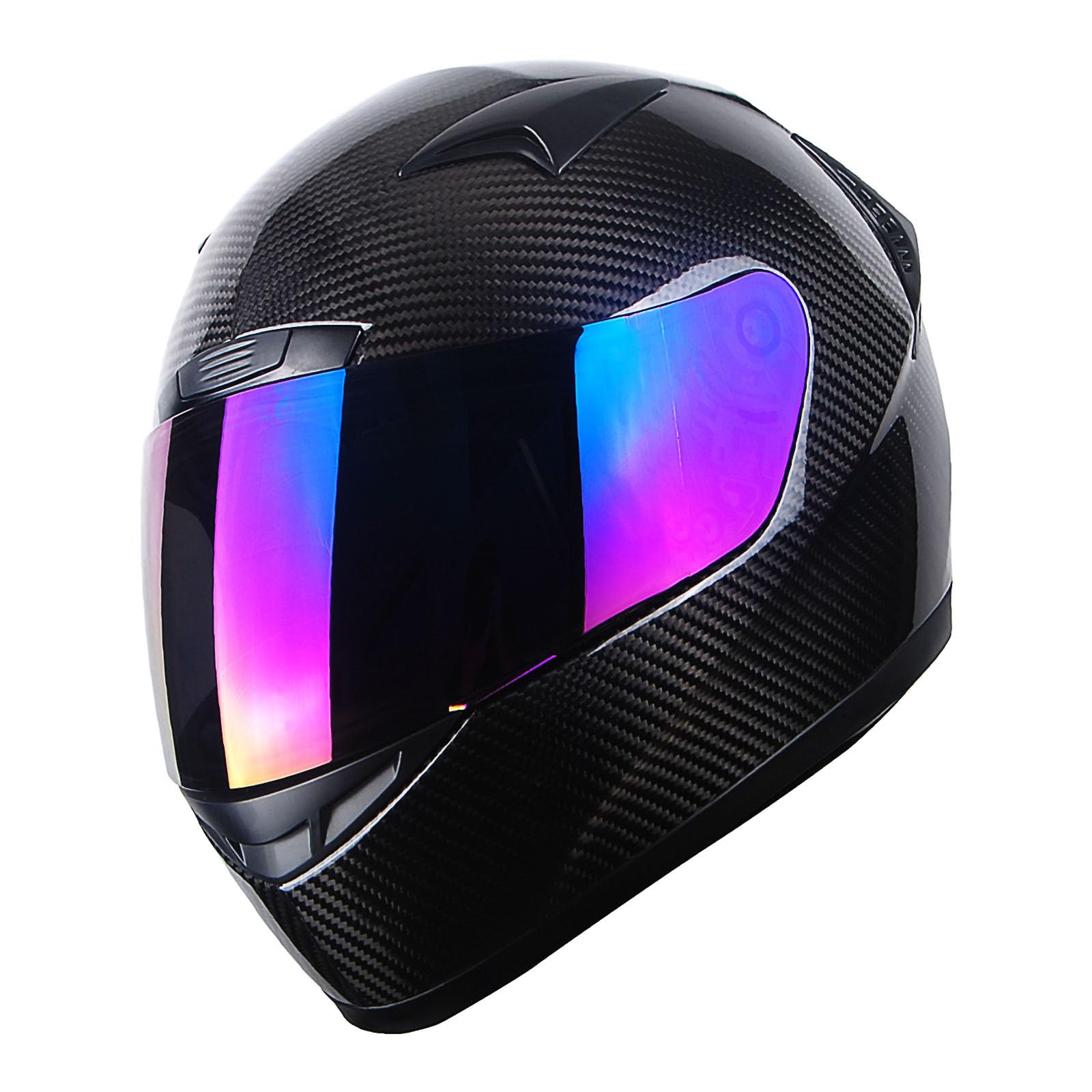 Genuine Carbon Fiber Motorcycle Full Face Helmet - Lightweight 3.2lb HG335 Street Bike Helmet for Men & Women - DOT Approved for Safety - Perfect for Racing, Cruising & Urban Riding