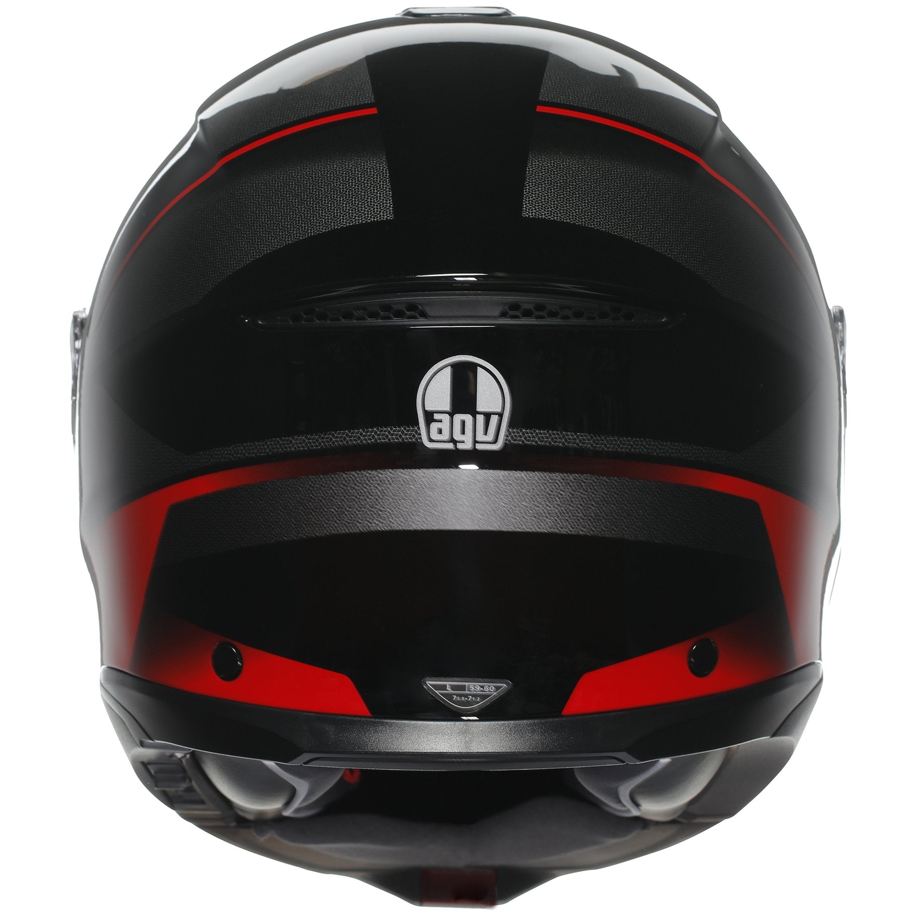 AGV Tourmodular Perception Helmet - Black/Red Motorcycle Full Face Helmet for Men & Women - Perfect for Touring, Commuting & Adventure Riding