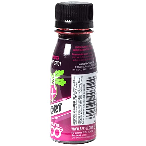 Beet It Sport Nitrate 400 Shot (Pack of 15) - Organic Beetroot Juice Concentrate for Athletic Performance & Endurance - Pre-Workout Energy Booster for Runners, Cyclists & Fitness Enthusiasts