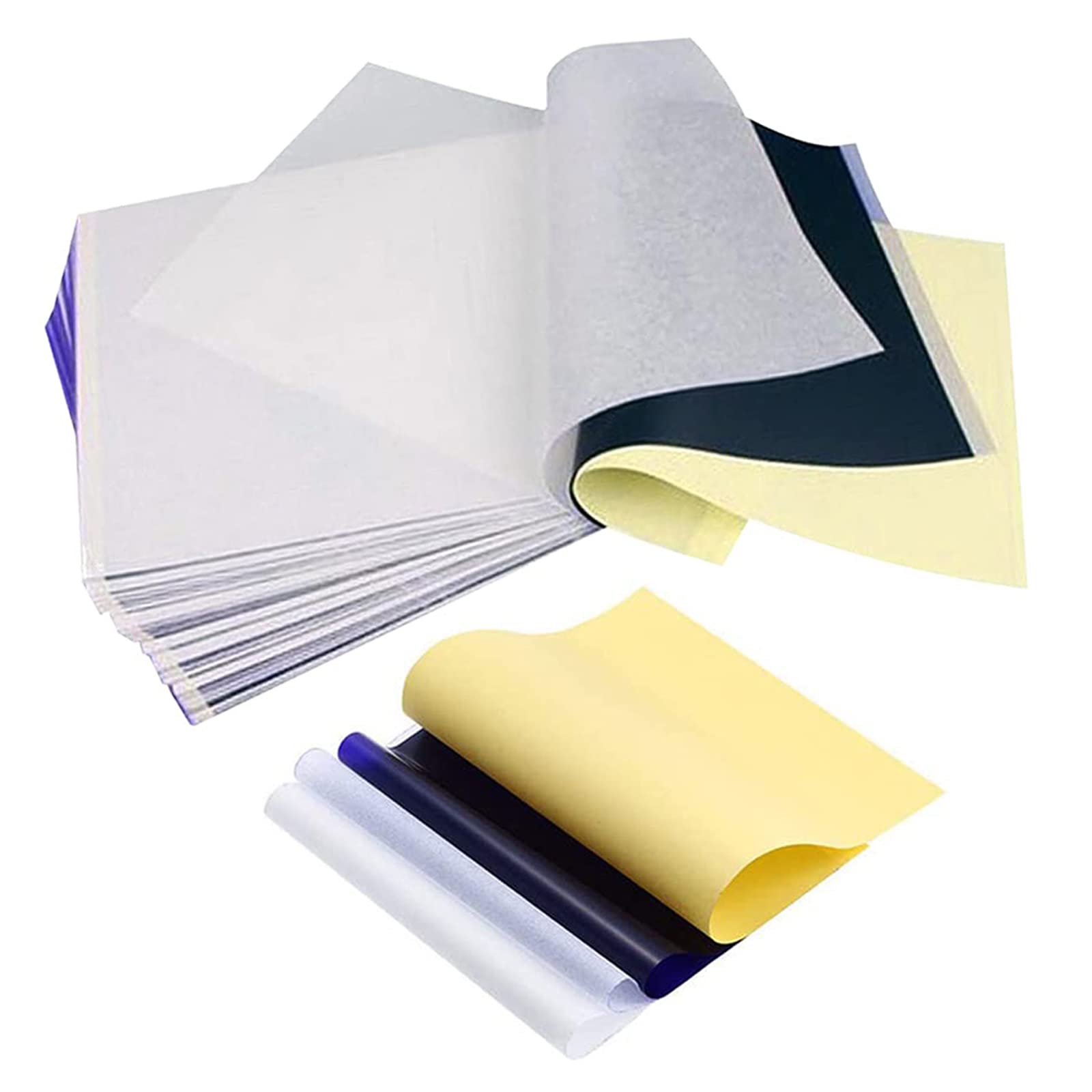 Beoncall 35Pcs Tattoo Stencil Transfer Paper - 4 Layer Thermal Transfer Paper A4 Size for Professional & DIY Tattoo Artists - Perfect for Tattoo Transfer Kits, Body Art Designs & Temporary Tattoo Supplies | Ideal for Tattoo Studios, Home Practice & Body Art Projects
