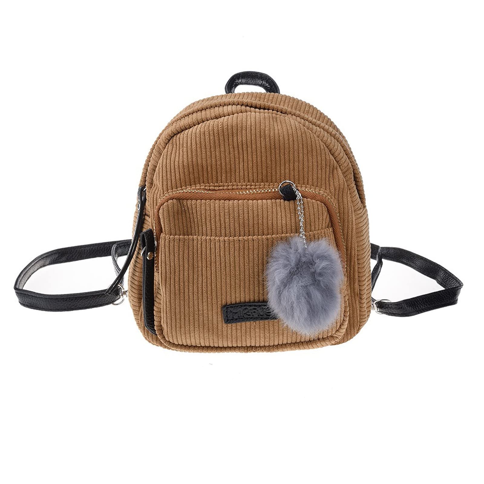 Anti-Hairball Corduroy Backpack for Women & Students - Durable Shoulder Bag for School, Travel & Daily Use | Cute Satchel Purse for Girls, College & Work Commute