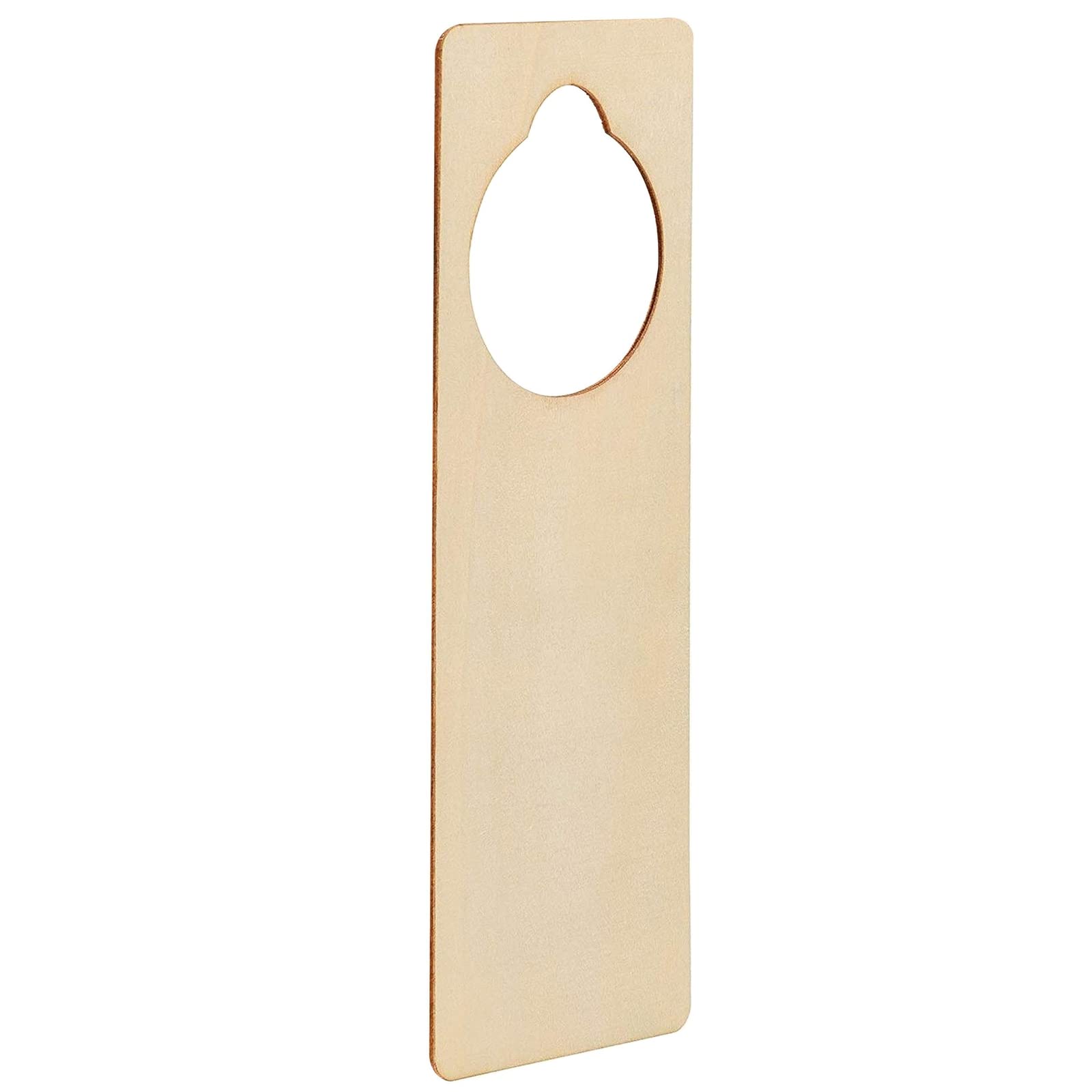 Juvale 24 Pack Unfinished Wooden Door Knob Hangers - 3x10 Inch Blank Wood Doorknob Signs for DIY Crafts, Painting, Home Decor & Holiday Decorations - Perfect for Christmas, Easter, Birthday Parties & Classroom Projects