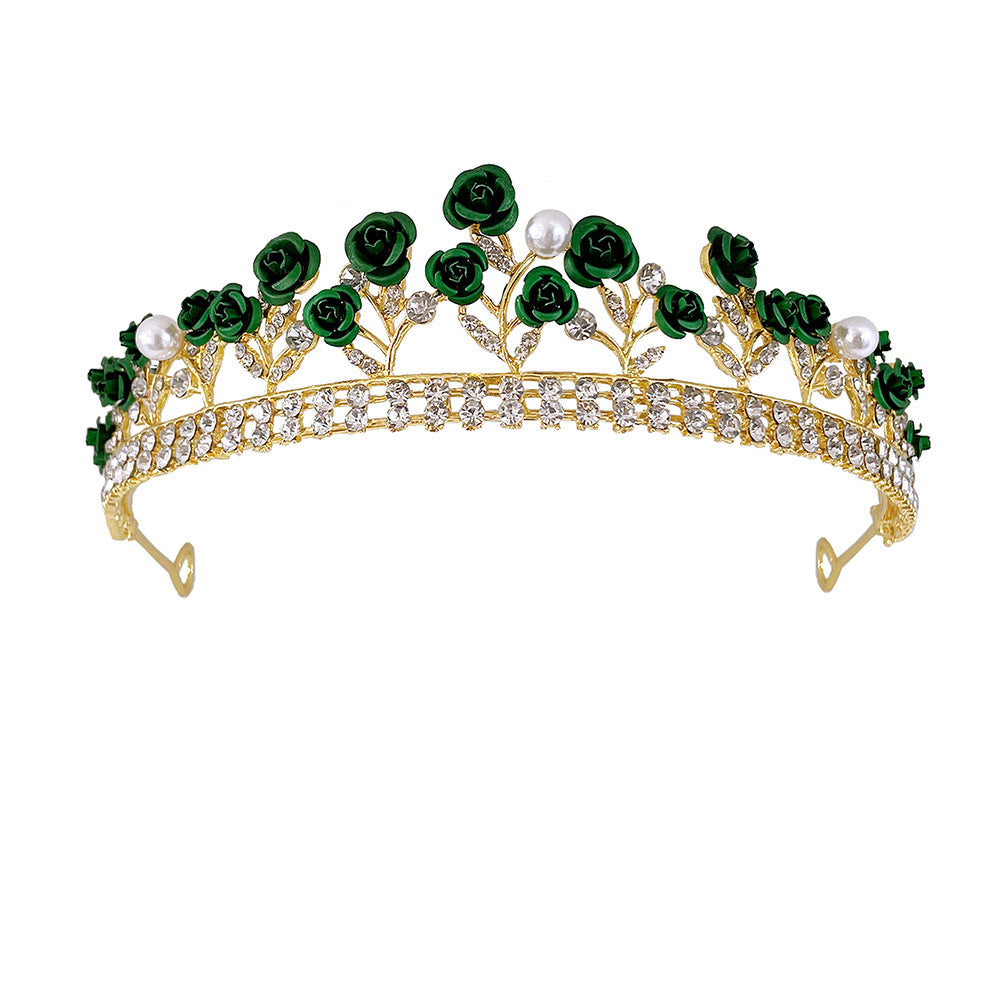 Purple Rose Crystal Jewelry Crown - Elegant Crystal Tiara for Women, Bridal Accessories, Princess Party, Cosplay & Special Occasions