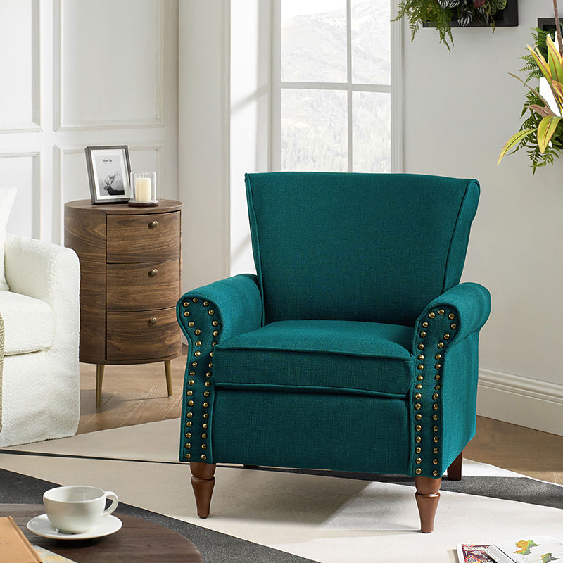 Hypanis Upholstered Armchair with Solid Wood Legs - Modern Living Room Accent Chair for Home, Office & Reading Nook - Comfortable Lounge Chair for Relaxing & Decor