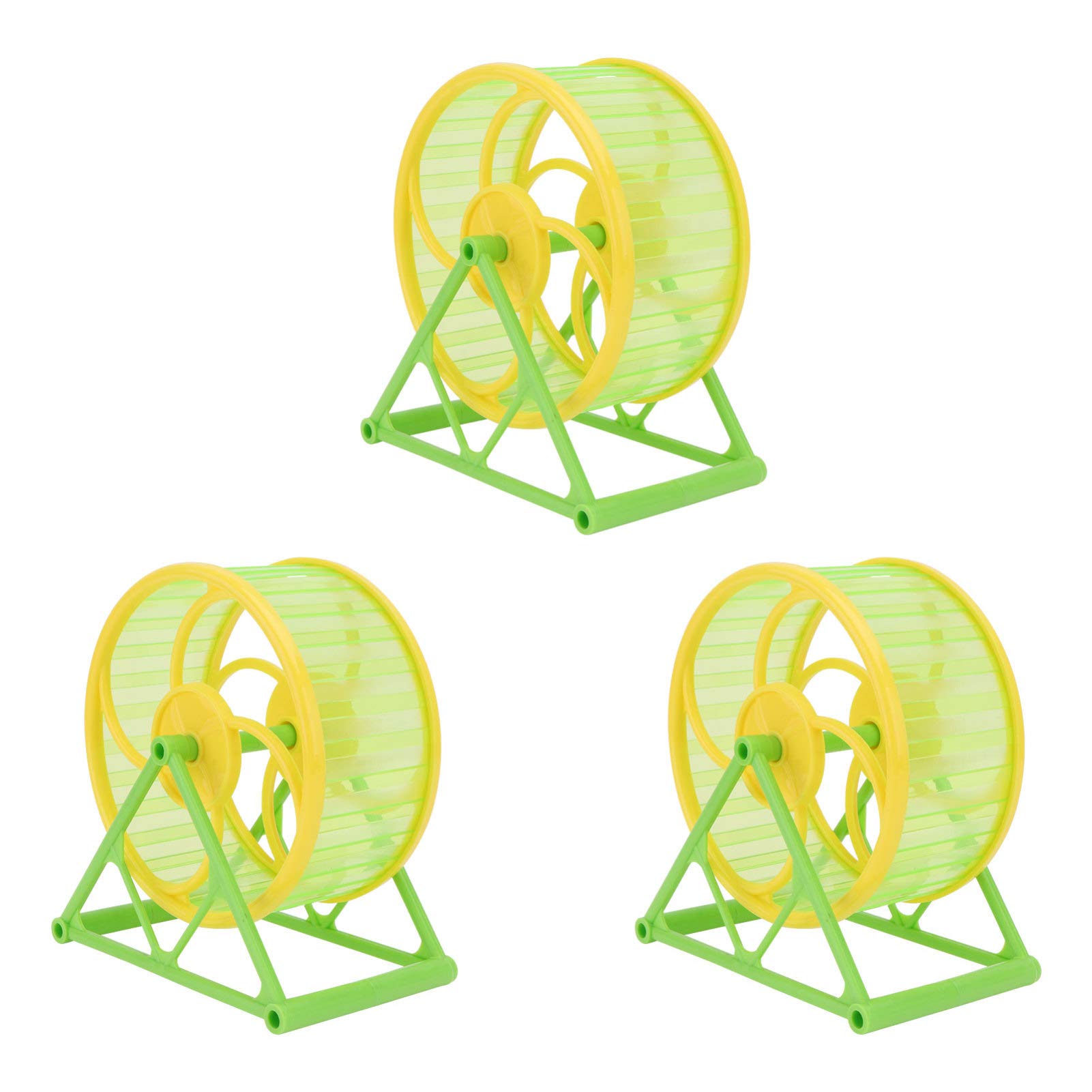 Balacoo 3-Pack Silent Hamster Exercise Wheels - Hamster Treadmill Toys for Small Pets, Chew-Proof Running Wheel for Dwarf Hamsters, Mice & Gerbils - Perfect for Cage Exercise & Stress Relief