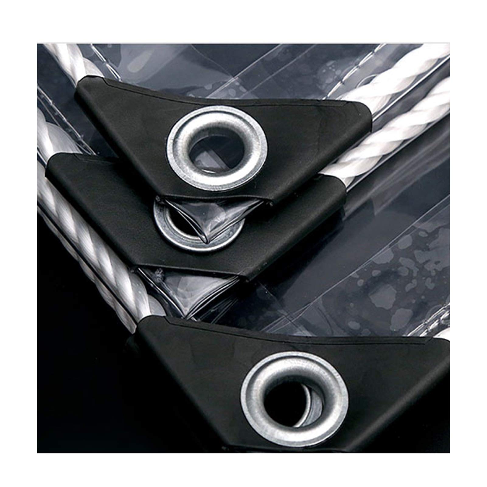 Heavy Duty Clear PVC Waterproof Tarpaulin - 550G/㎡ 0.5mm Thick - 2.2x2.9m Transparent Windproof Cover with Grommets for Greenhouse, Window Curtains, Truck & Outdoor Protection