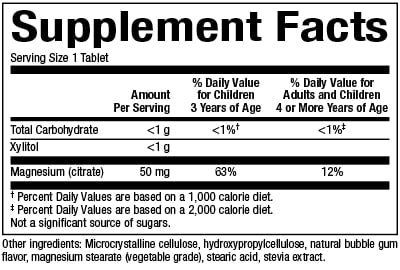 Best Magnesium Citrate Chewable Tablets 50mg - High Absorption Supplement for Muscle Relaxation, Sleep & Stress Relief - Perfect for Athletes & Active Lifestyles