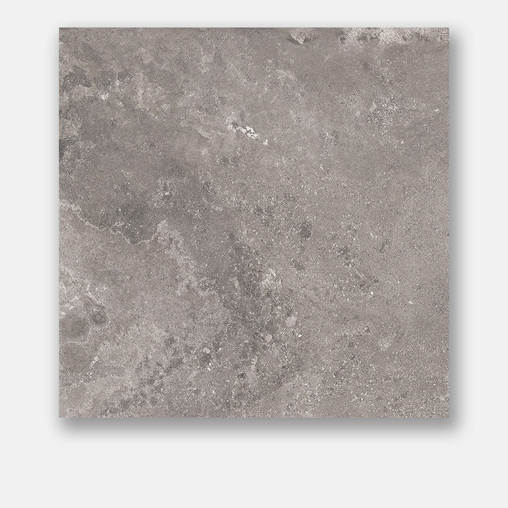 Evolene Grey 600x600mm Satin Finish Porcelain Tile - Concrete Look Floor & Wall Tile for Modern Living Rooms, Kitchens & Commercial Spaces