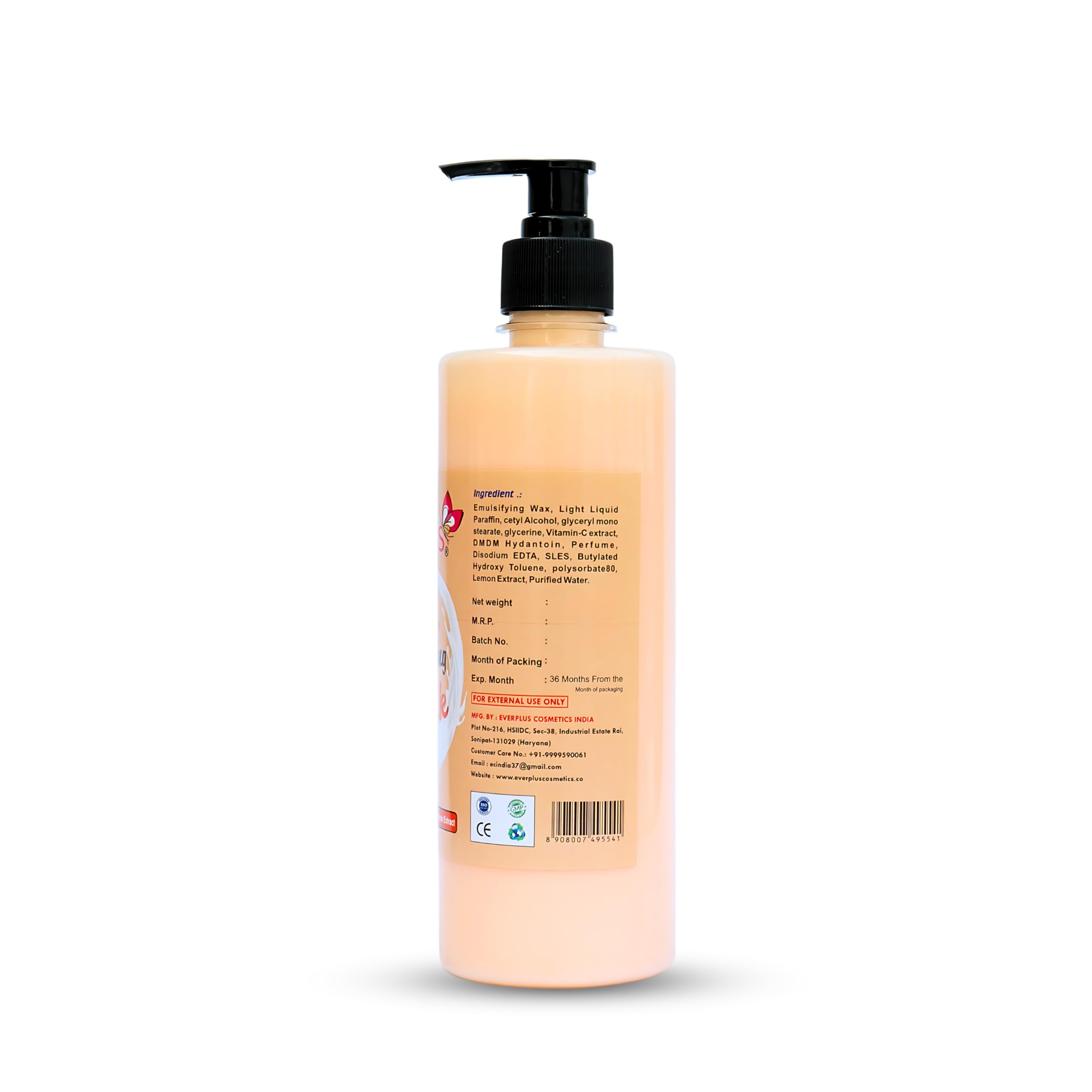 Primus Vitamin C Cleansing Milk with Vitamin C & Lemon Extracts - Ultra Clean & Refreshing Facial Cleanser | Gentle Makeup Remover for All Skin Types | 500ml | Perfect for Daily Skincare & Post-Makeup Cleansing Routine