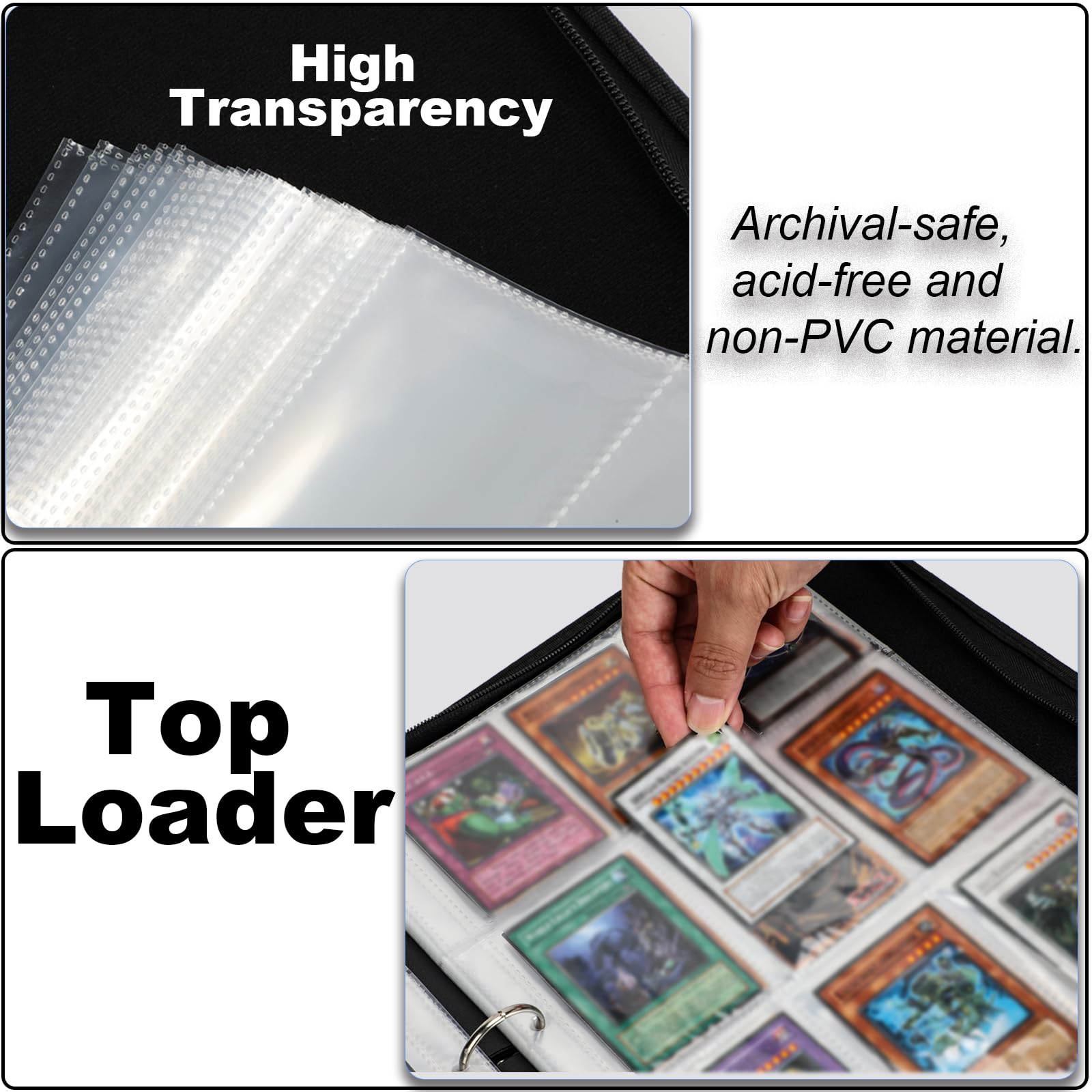 Premium 9-Pocket Trading Card Binder with 990 Pockets & 55 Protective Sleeves - Dragon Theme | Perfect for MTG, Pokemon, Yu-Gi-Oh Card Collection & Storage | Great for Gamers, Collectors & Tournaments