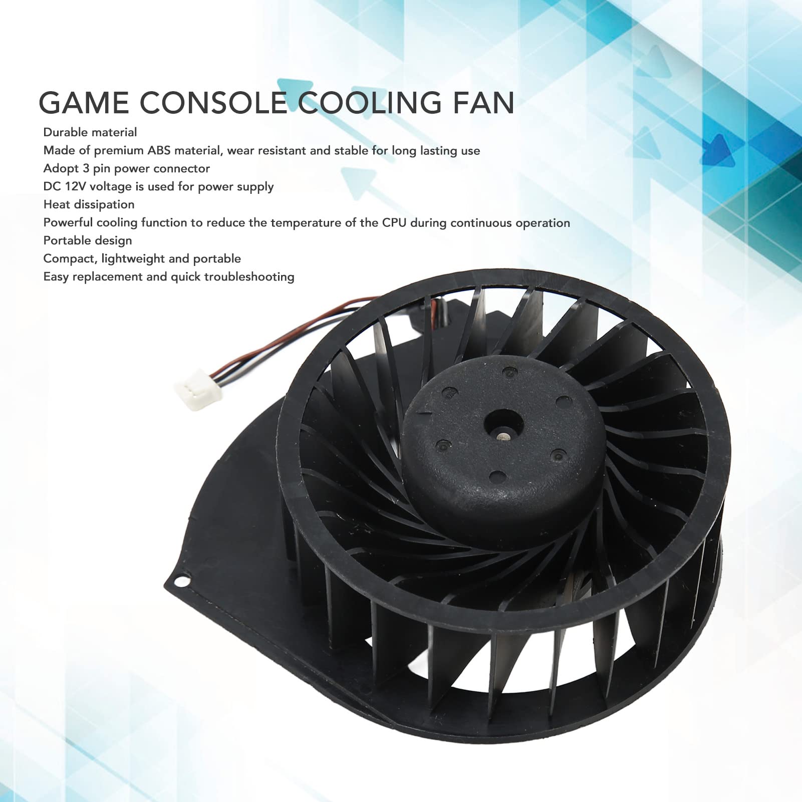 VBESTLIFE Ultra Slim Internal Cooling Fan for PS3 3000 - DC 12V 3Pin Gaming Console Cooling System | Prevent Overheating for Extended Gaming Sessions