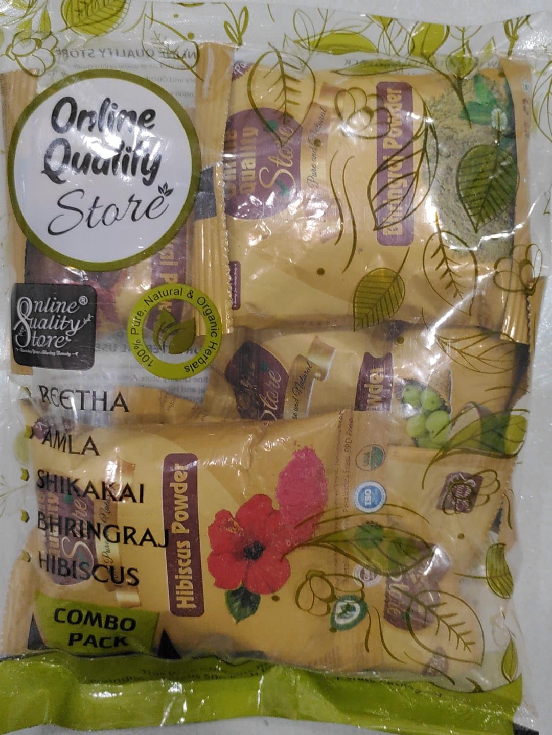 **Organic Amla Reetha Shikakai Hair Powder with Bhringraj & Hibiscus – 5 Pack (50g Each, 250g Total) | Natural Hair Growth & Scalp Care | Perfect for DIY Hair Masks & Ayurvedic Treatments**