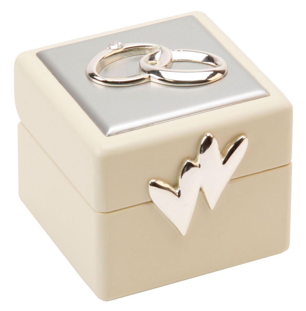 Elegant Double Wedding Ring Box for Couples - Perfect for Engagement, Proposal & Vow Renewal Ceremonies