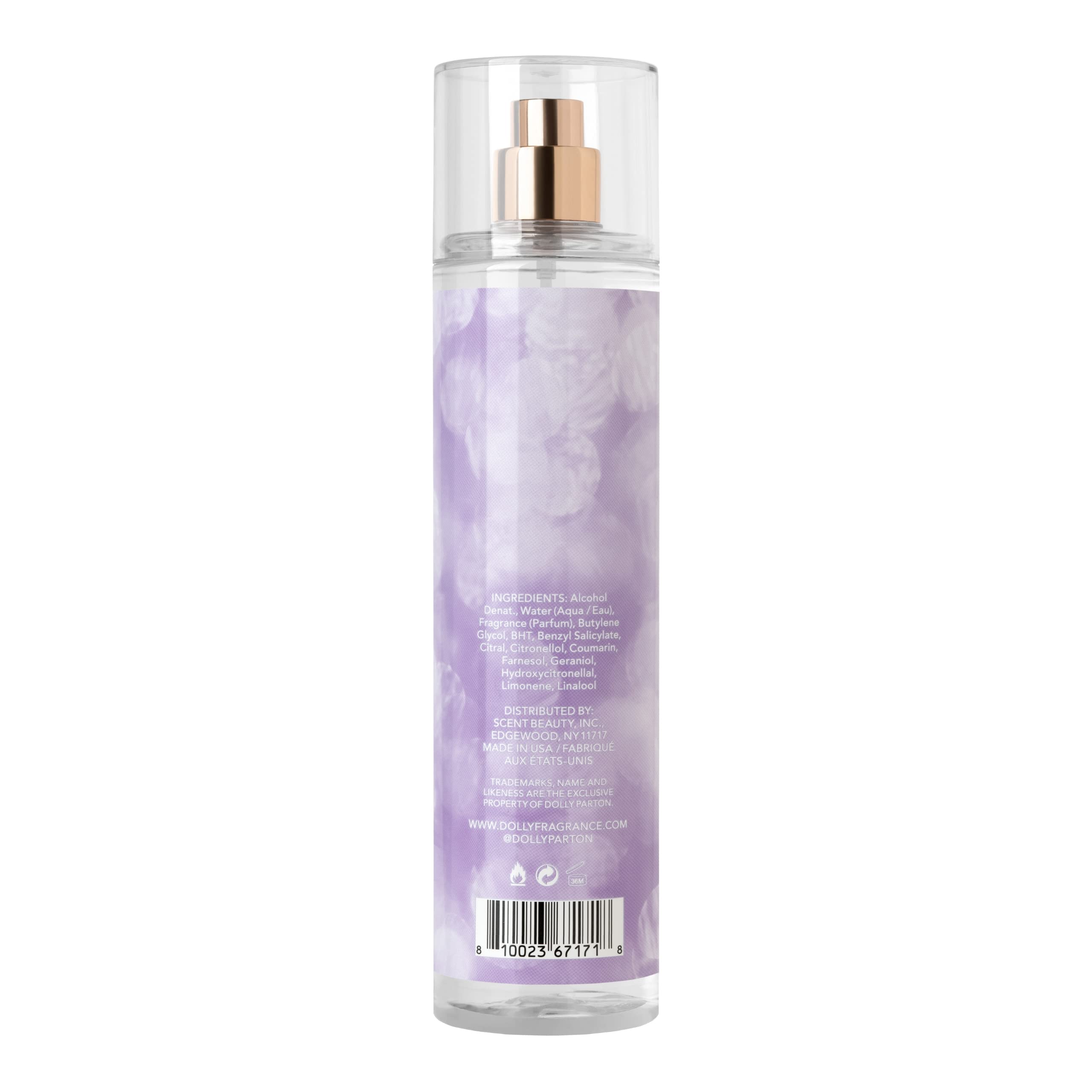 SCENT BEAUTY Dolly Parton Women's Perfume Body Mist - 8 Fl Oz Floral Fragrance - Smoky Mountain Scent - Perfect for Daily Wear, Date Nights & Special Occasions