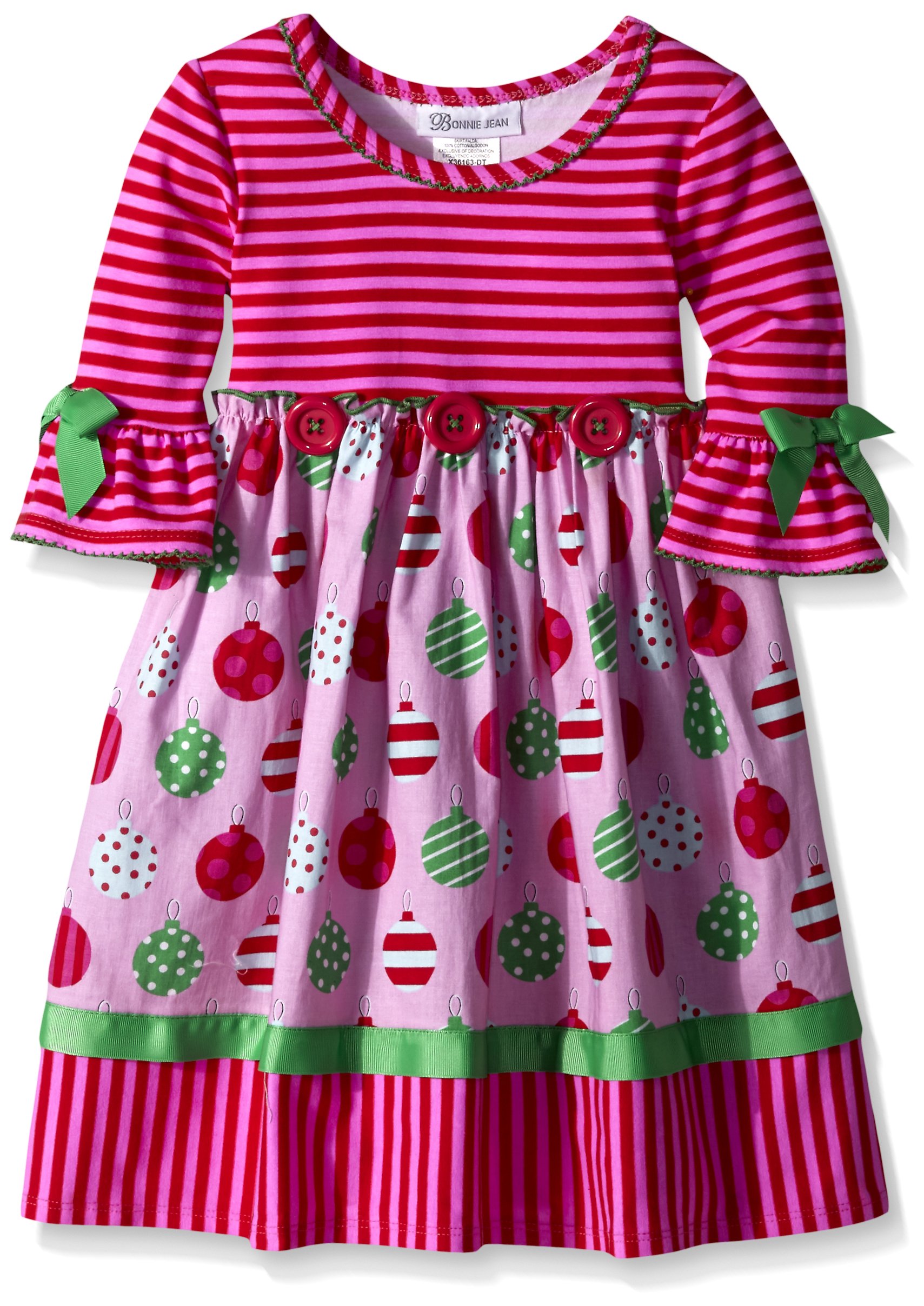 Bonnie Jean Girls' Floral Print Cotton Dress - Cute & Comfortable Summer Outfit for Parties, School & Playtime