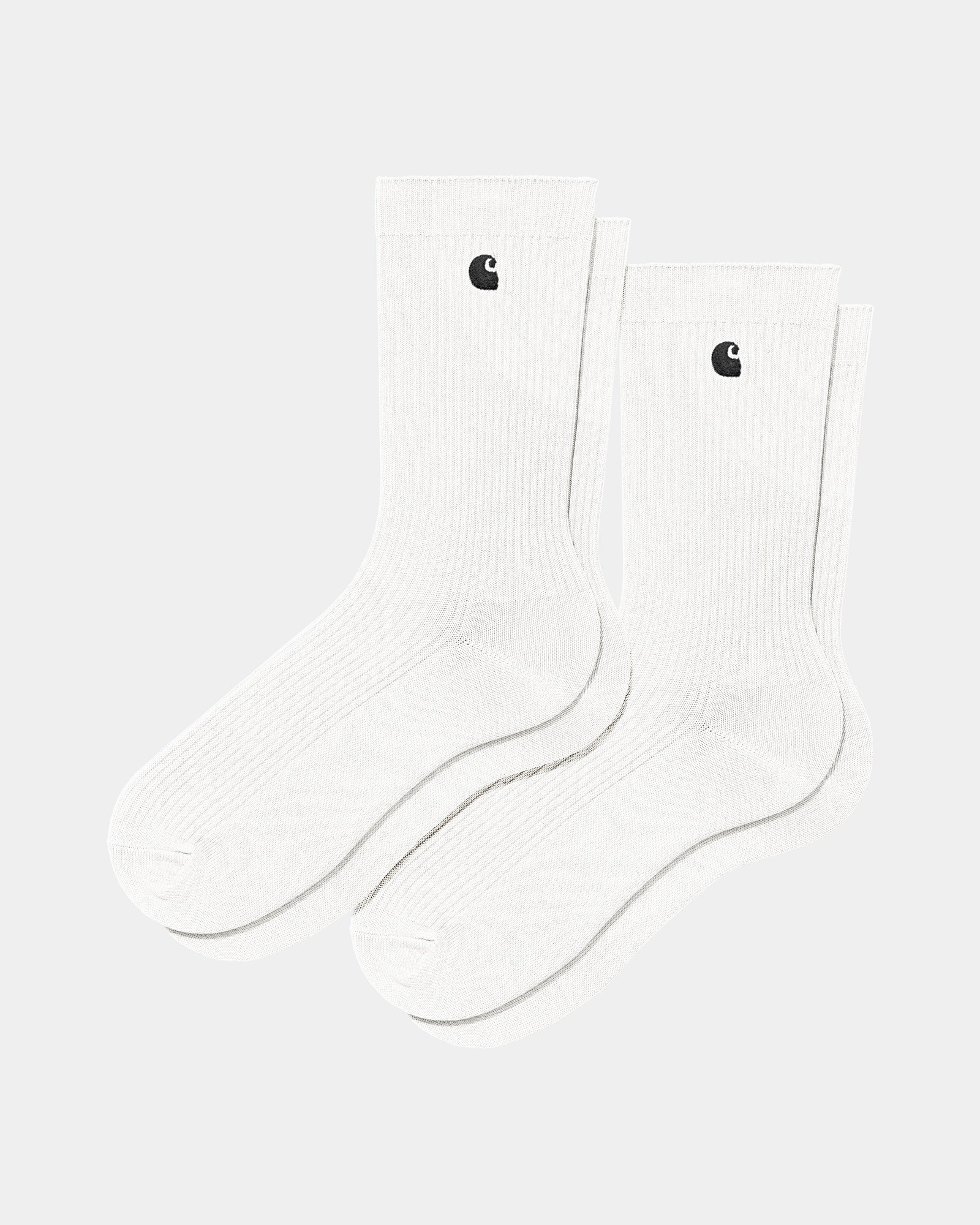 Madison Socks 2-Pack - Comfortable Cotton Crew Socks for Men & Women | White & Black Color Options | Perfect for Casual Wear, Sports & Daily Use