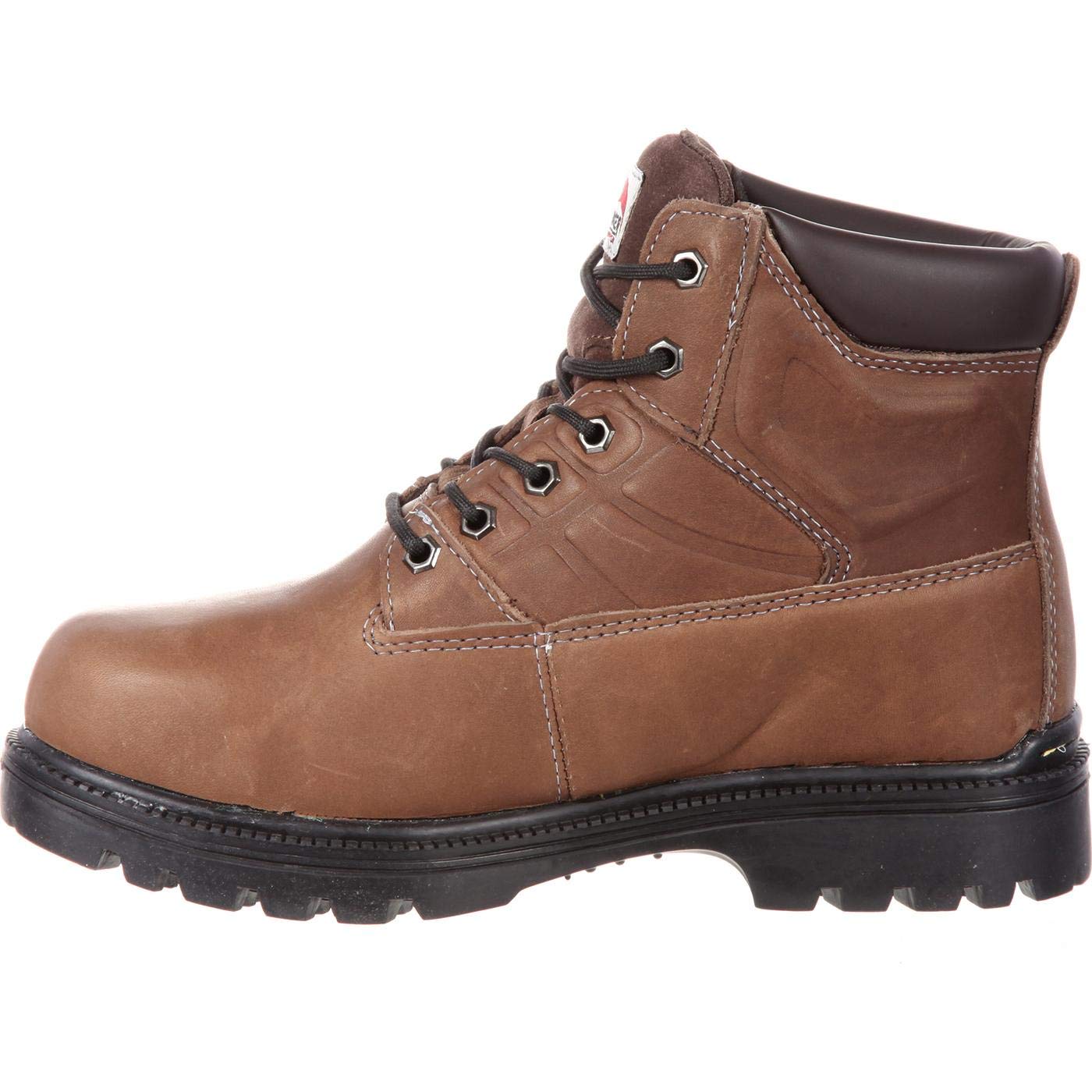 7302 Avenger Men's Met Guard Safety Boots - Brown Steel Toe Work Boots for Construction & Industrial Use - Slip Resistant, Electrical Hazard Protection, Comfortable for Long Shifts