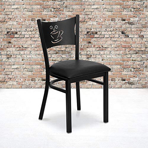 Black Vinyl Seat/Black Metal Frame