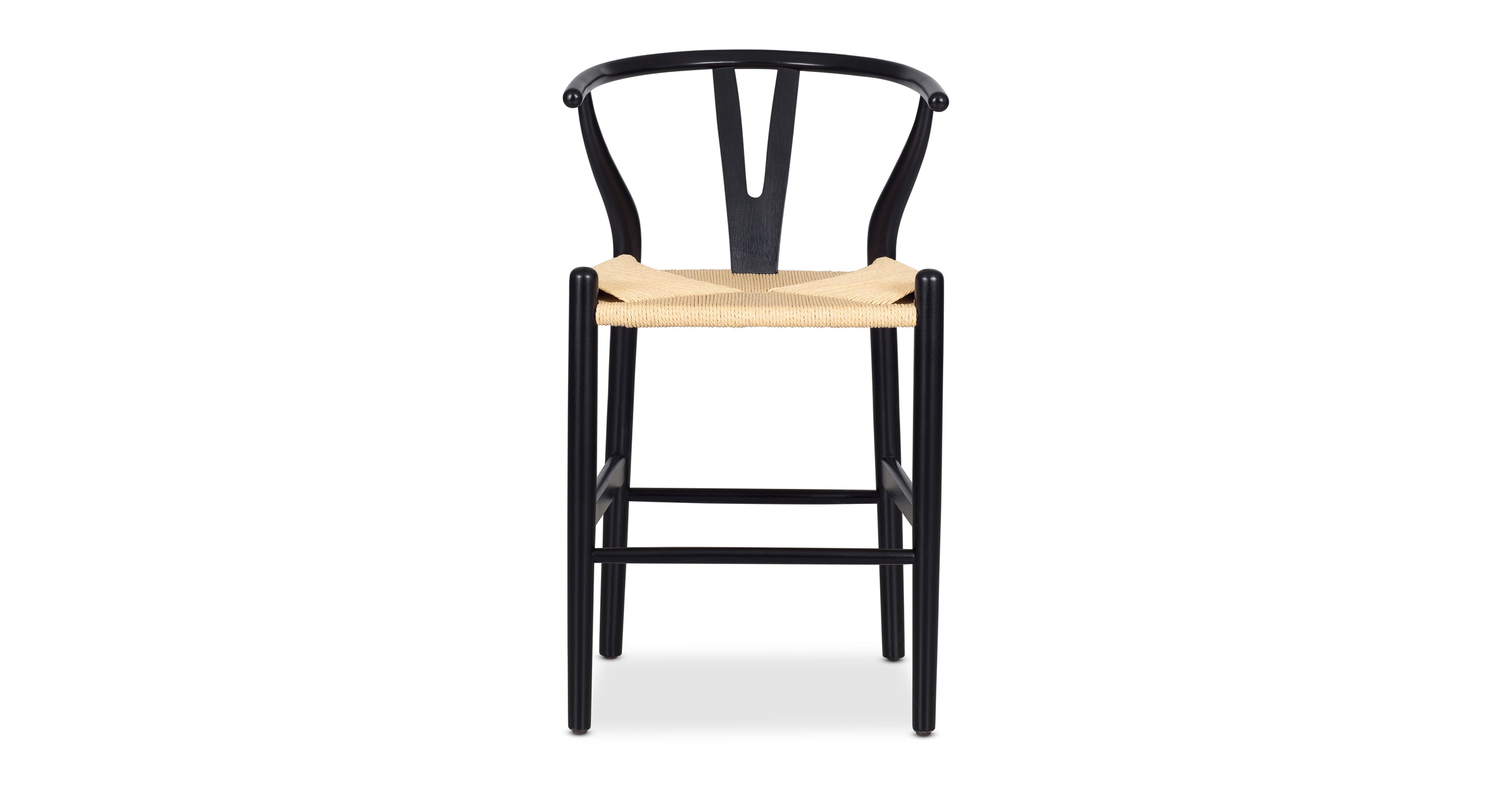 Modern Weave Counter Stool - Stylish Bar Stool for Kitchen Island, Breakfast Nook & Home Decor - Comfortable Rattan Seat with Sturdy Metal Frame - Perfect for Dining, Entertaining & Small Spaces
