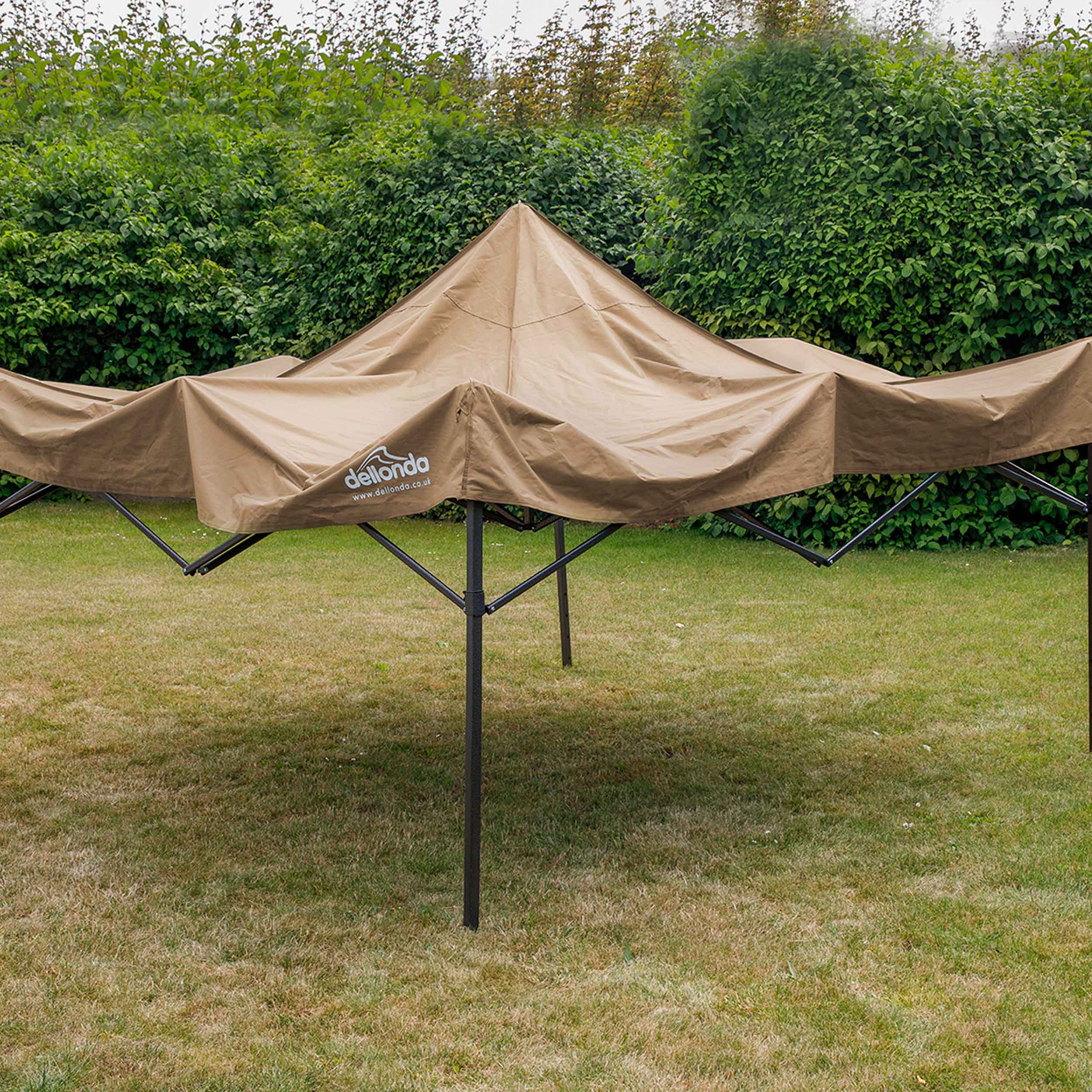 Premium 3x3m Pop Up Gazebo with Carry Bag - Waterproof Outdoor Canopy Tent with Stakes & Weight Bags for Patio, Backyard, Beach & Camping - Beige DG130