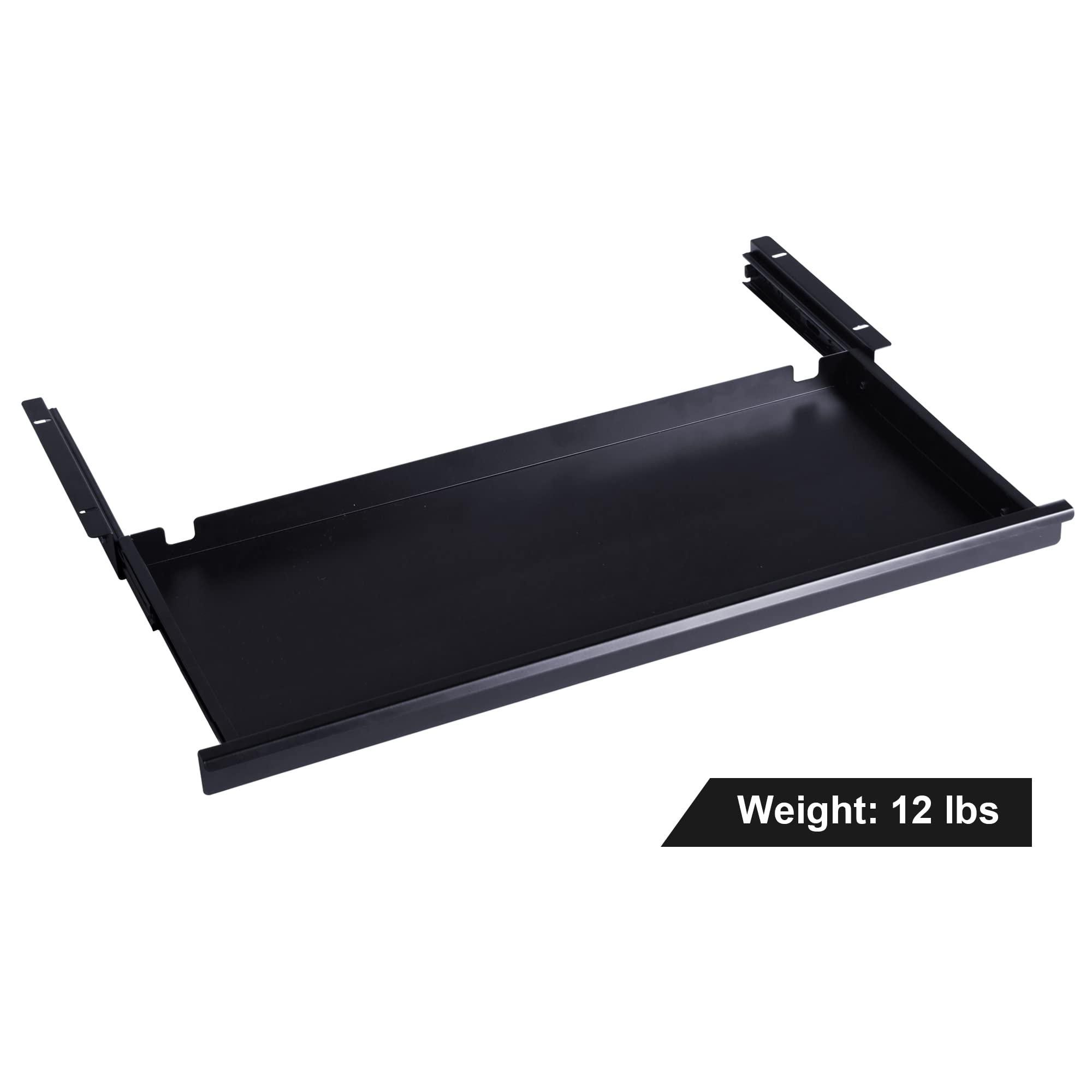 Frassie 27.4 Inch Under Desk Pull-Out Drawer - Metal Sliding Pencil Organizer for Standing Desk & Office - Perfect for Home Office, Study Room, and Workspace Organization