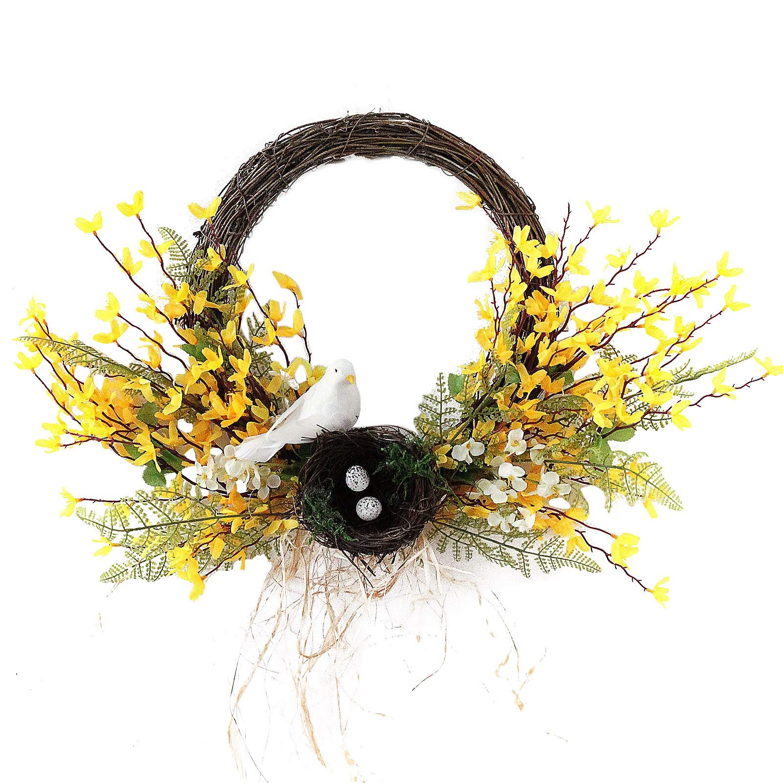 DFDGBD Spring Door Knocker - Artificial Jasmine Flower Garland for Mother's Day, Winter & Home Decor (Multicolor, One Size) - Perfect for Front Door Wreaths, Wall Hangings & Seasonal Celebrations