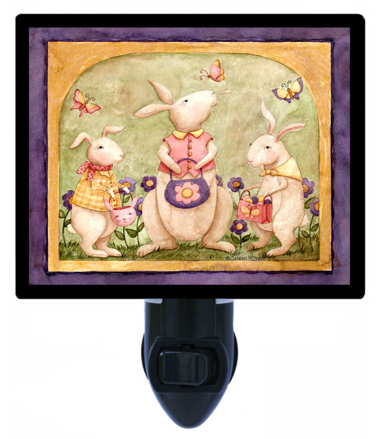 Easter Bunny Night Light - LED Decor for Easter, April Holidays & Seasonal Home Decor - Perfect for Bedroom, Nursery, and Holiday Party Ambiance