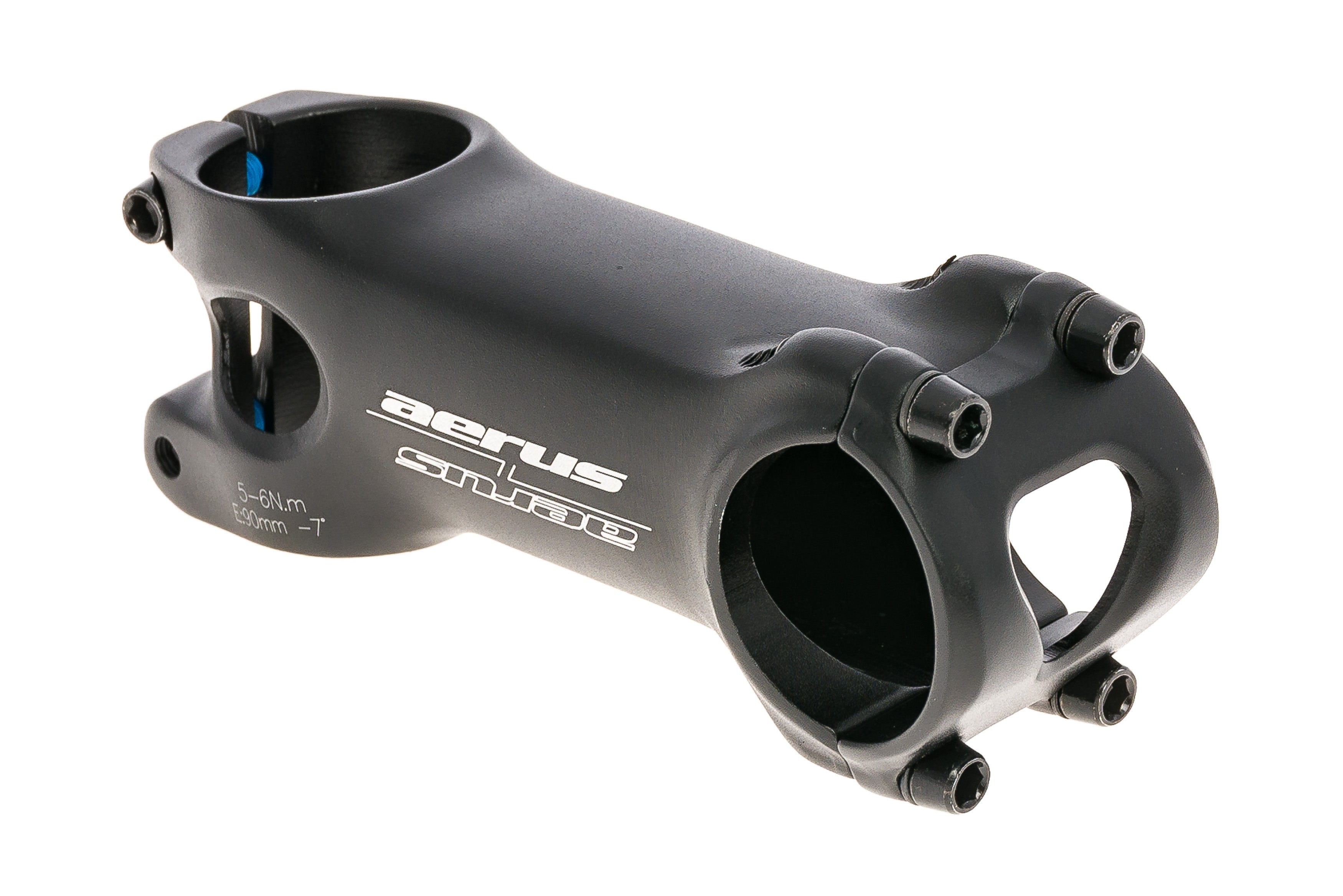 Aerus 31.8mm Aluminum Bike Stem - 90mm Length, 7 Degree Rise, Black | MTB & Road Bicycle Handlebar Stem for Cycling & Commuting
