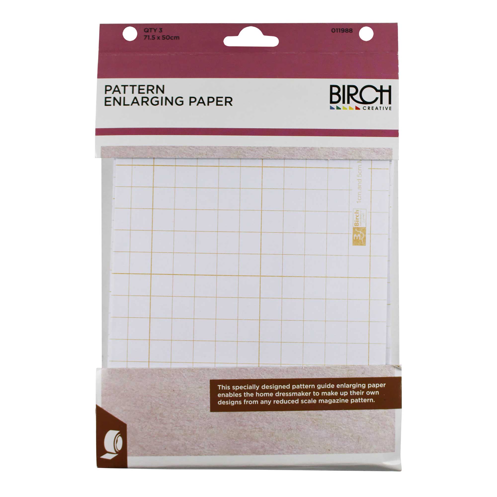 Birch Pattern Enlarging Paper - High-Quality Tracing Paper for Artists, Designers & Crafters - Perfect for Sketching, Drafting & Sewing Patterns