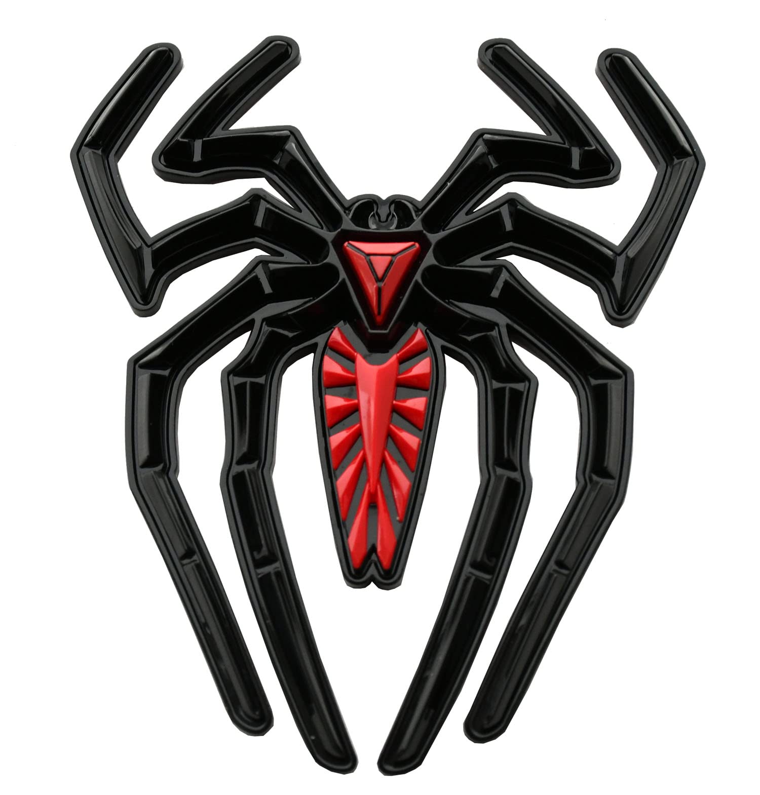 3D Spider Emblem Car Badge - Replacement Decal for Can Am Spyder, F-150, Silverado, Sierra & RAM - Black Widow Edition (Black/Red) - CH-Spider - Perfect for Customizing Trucks & Motorcycles