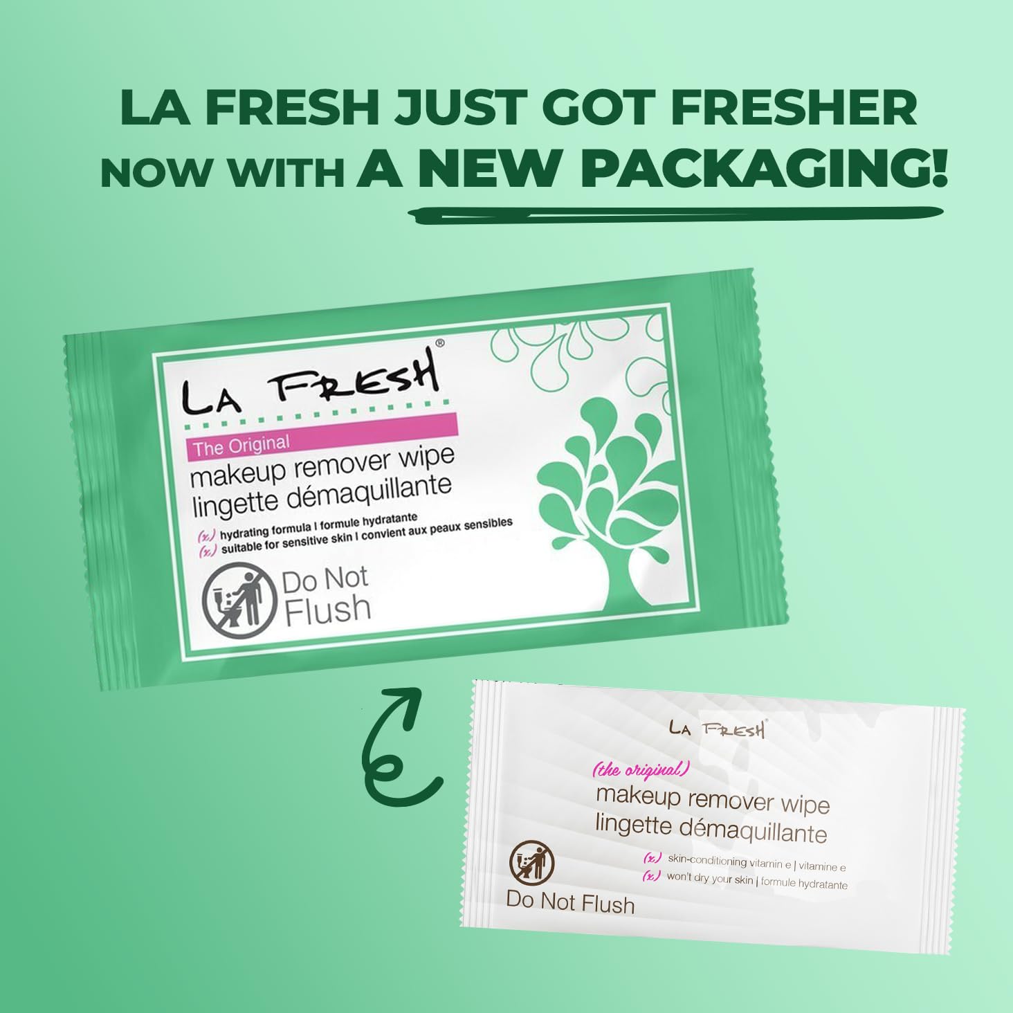 LA Fresh Makeup Remover Wipes with Vitamin E for Waterproof Makeup - Gentle Face Cleansing Wipes for Sensitive Skin, 1200ct Bulk Facial Wipes (Pack of 6) - Hypoallergenic, Oil-Free, Dermatologist Tested | Perfect for Travel, Gym, Daily Skincare & Makeup Removal