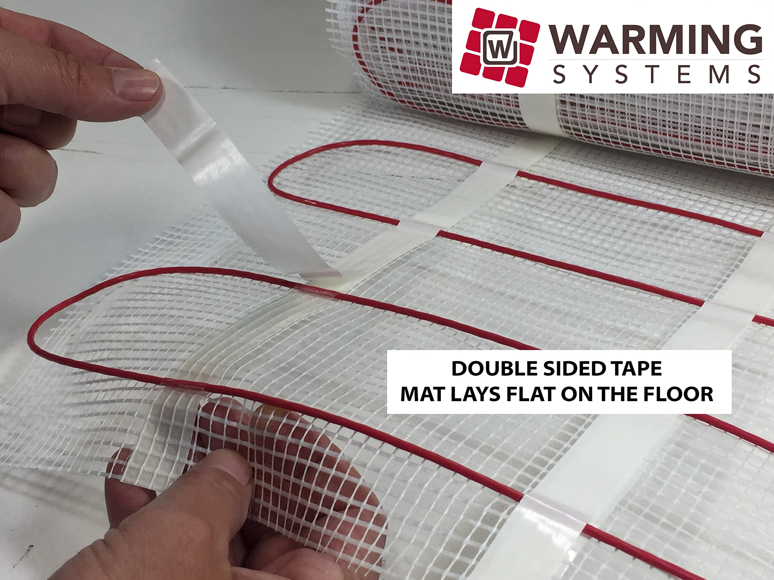 120V Electric Tile Radiant Floor Heating Mat - 90 Sqft Warming System with Touch Screen Programmable Thermostat | Perfect for Bathroom, Kitchen & Basement Floor Heating
